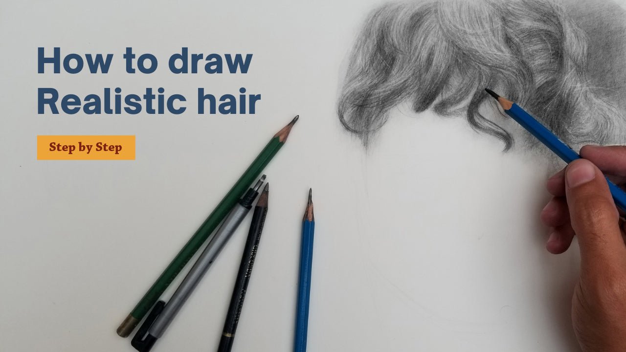 how to draw hair step by step