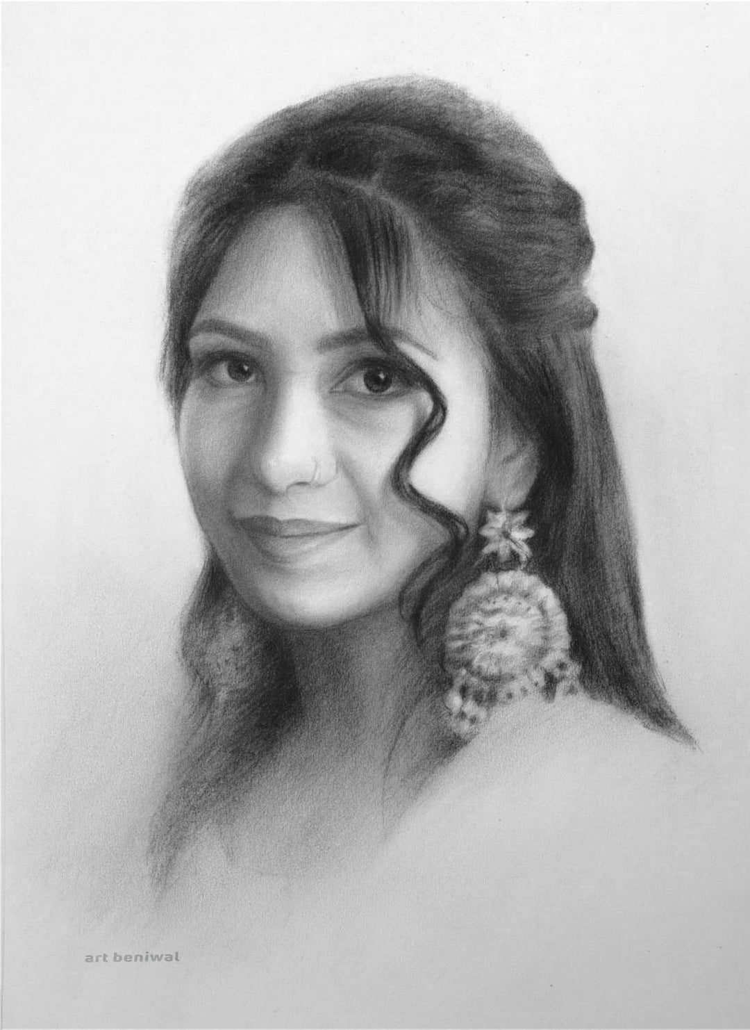 D102 Woman Pencil Portrait