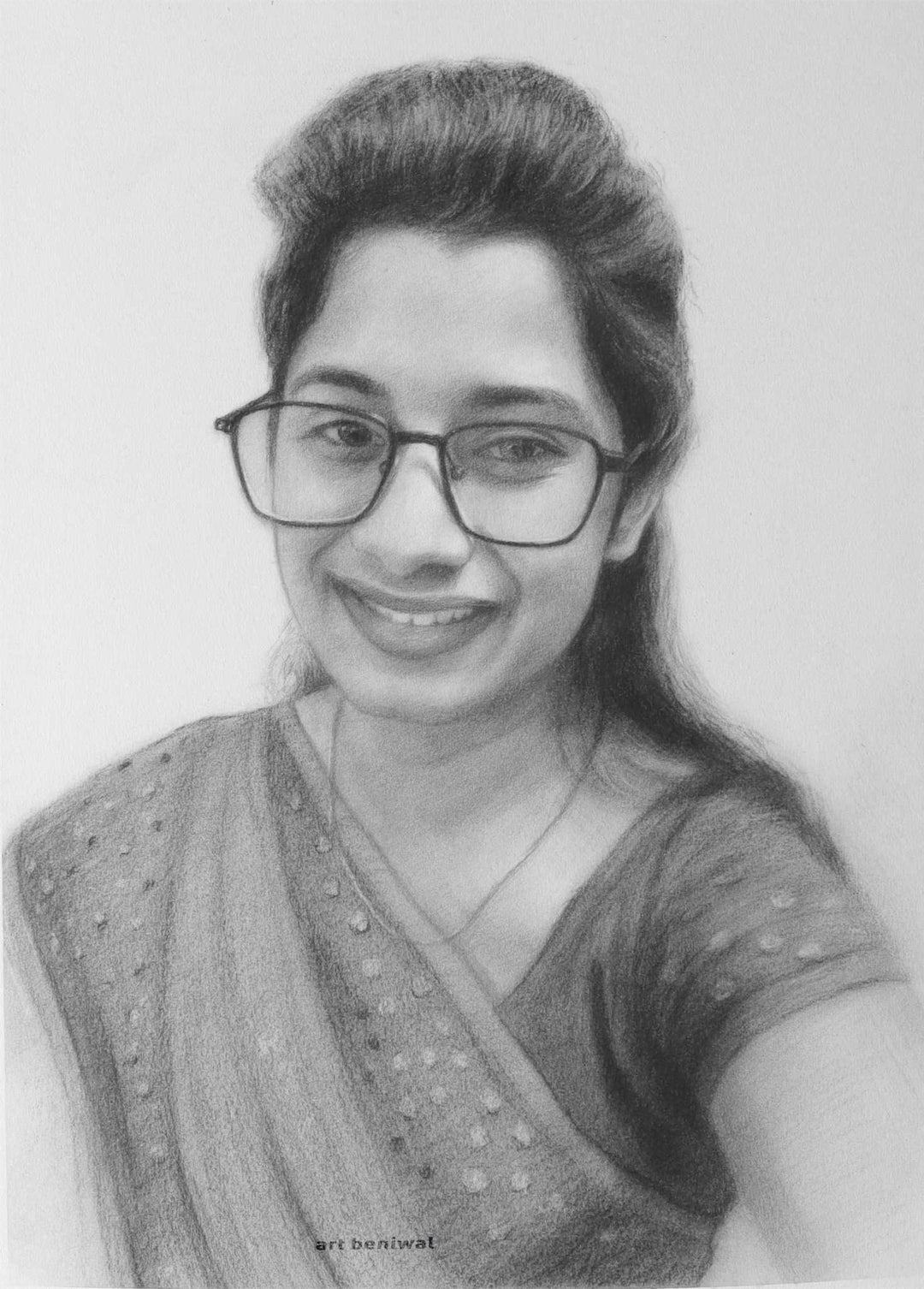 D118 Woman Pencil Portrait