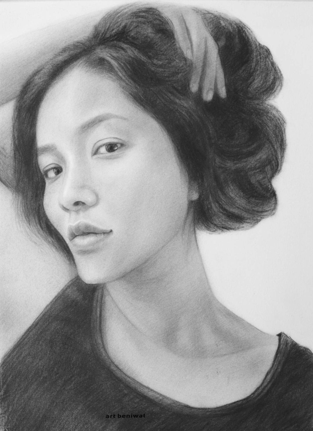 D71 Woman Pencil Portrait