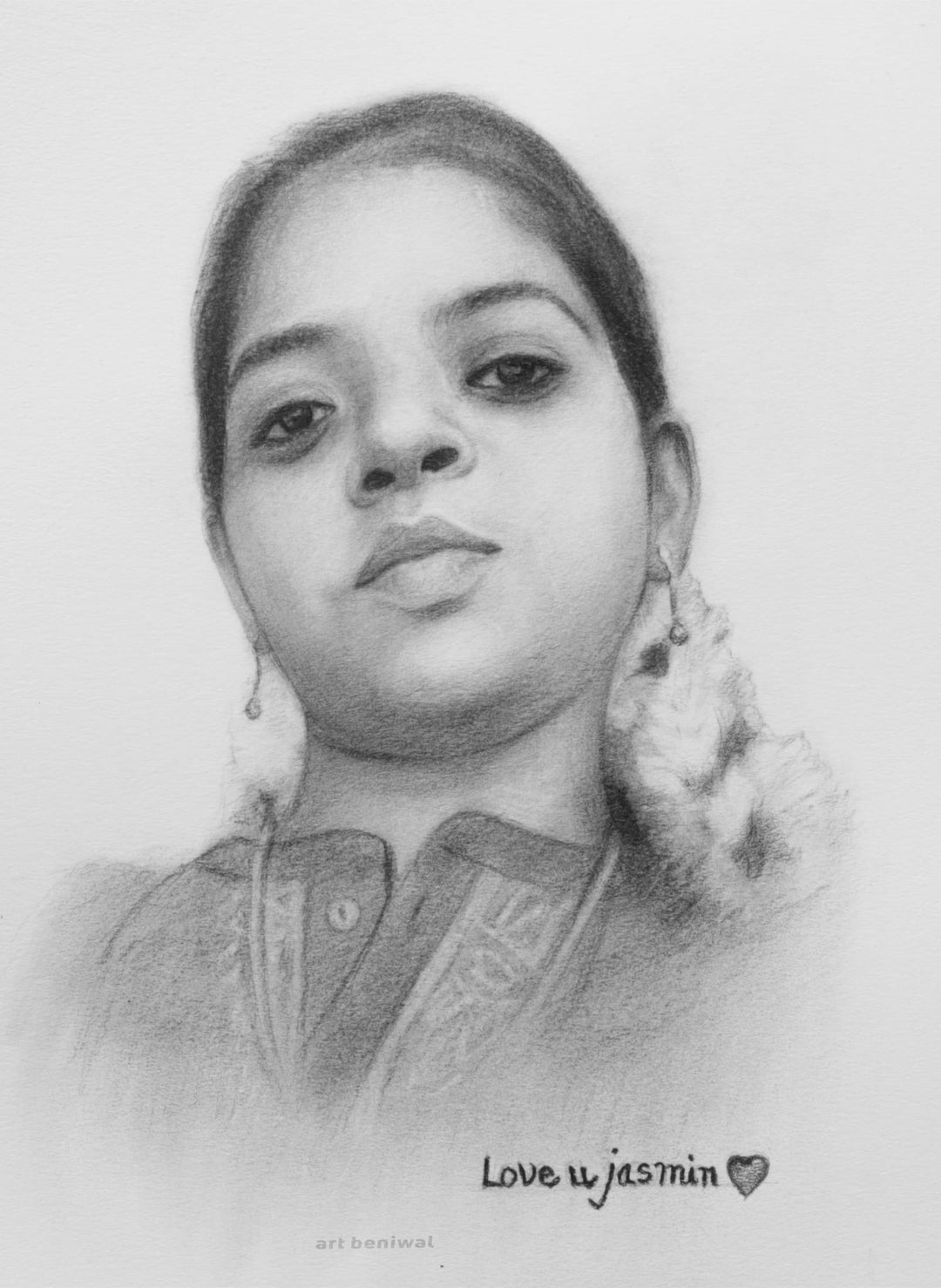D85 Woman Pencil Portrait