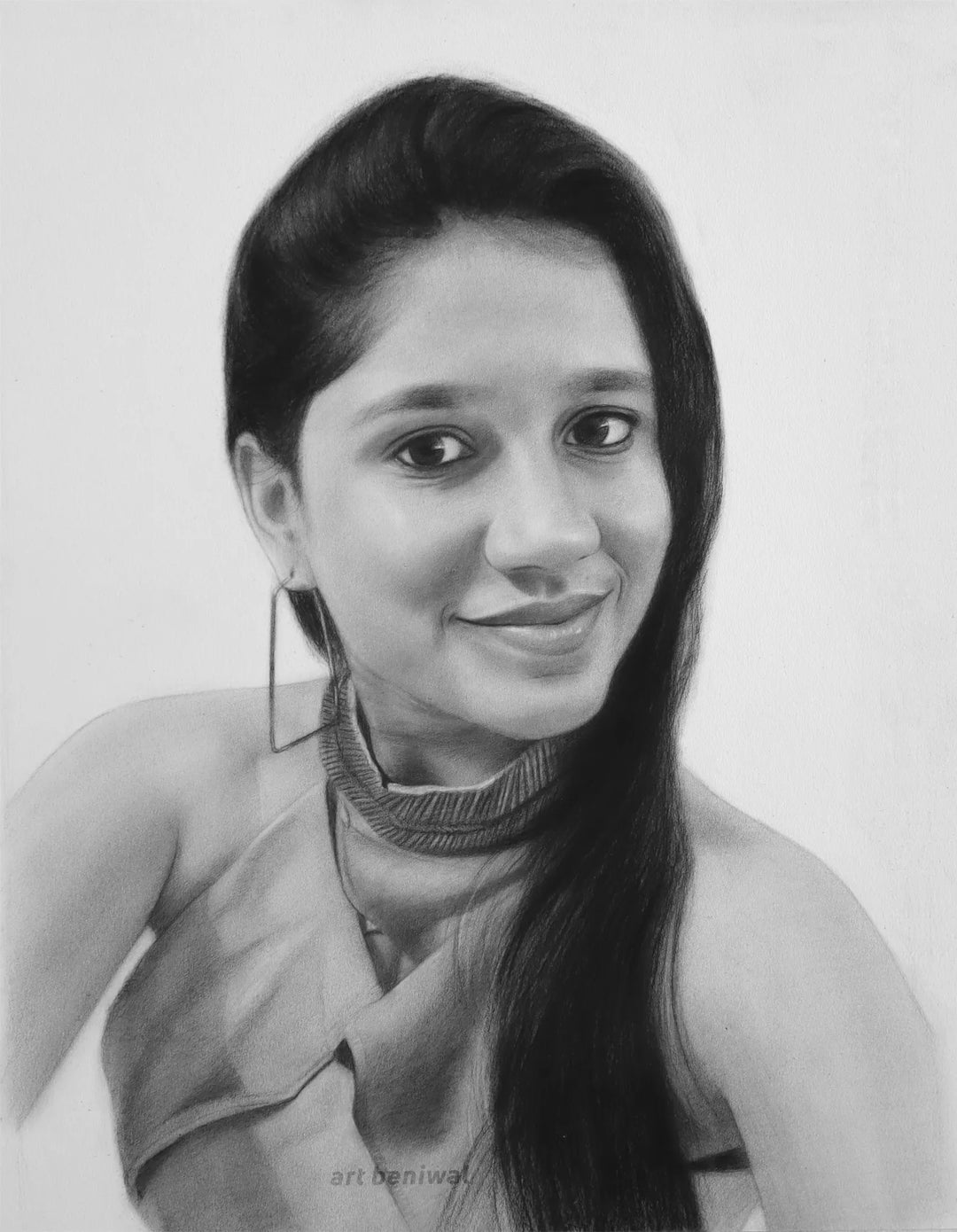 W1050 Woman Pencil Portrait