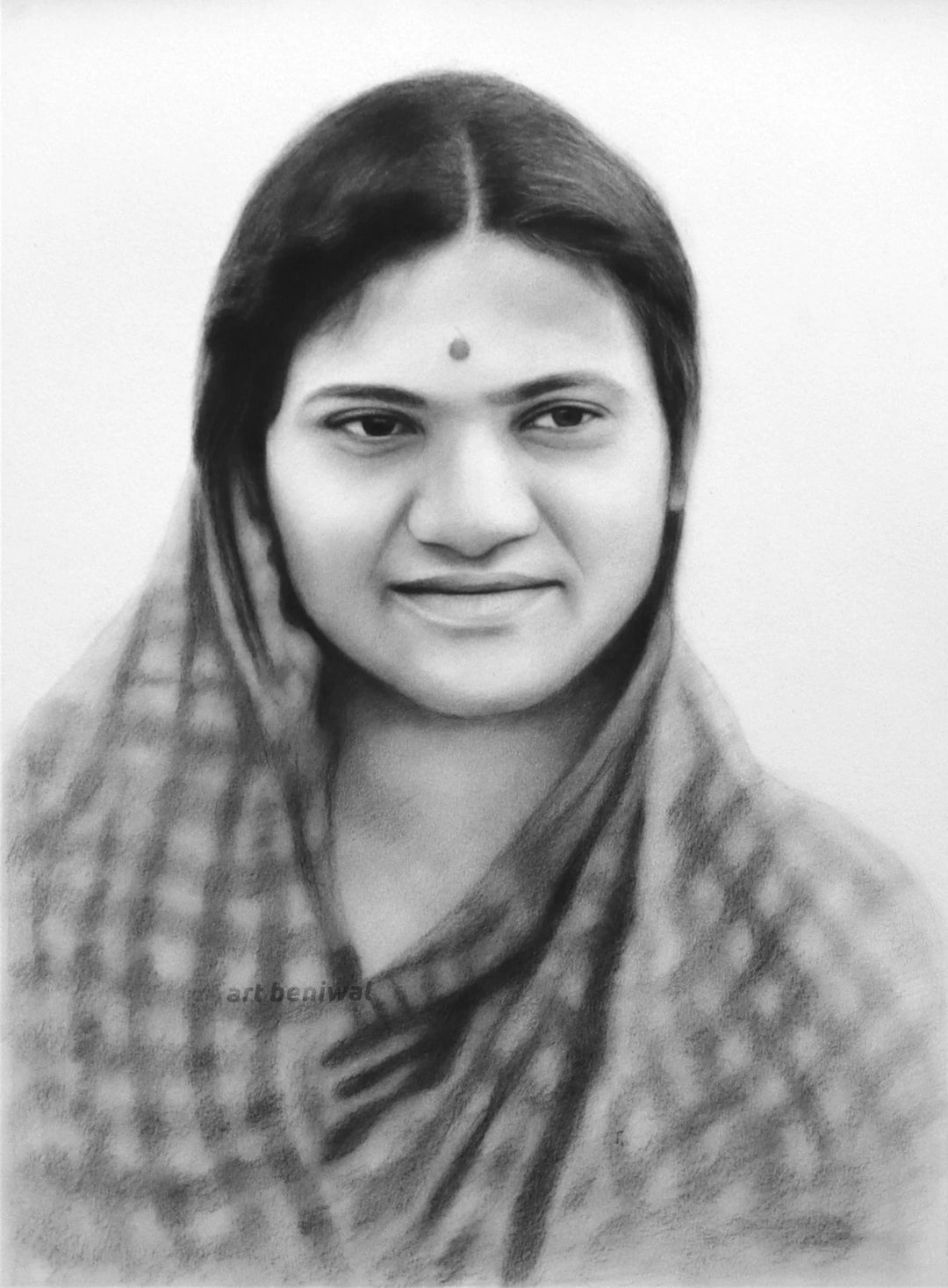 W1064 Woman Pencil Portrait