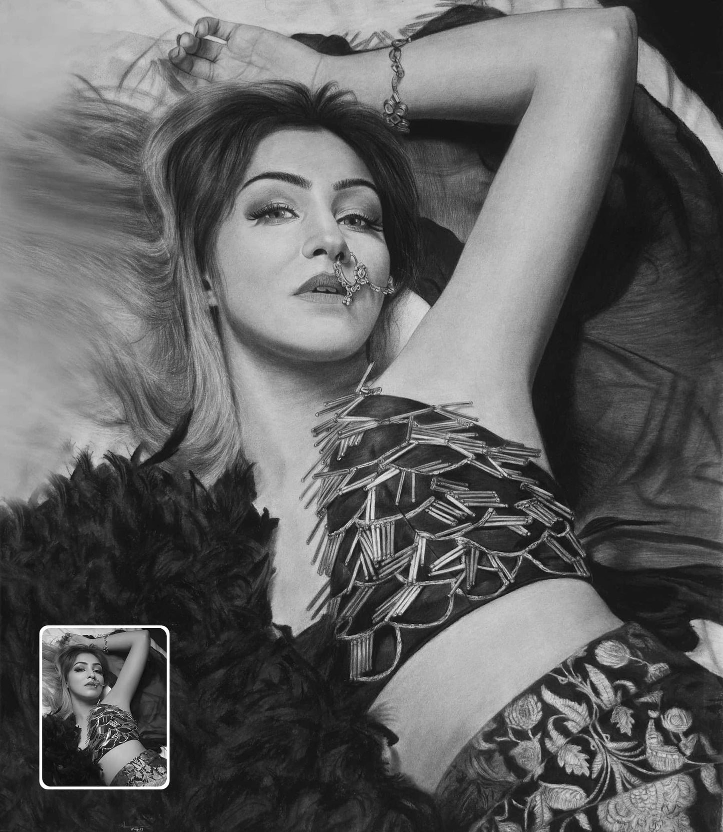 Custom Photo Drawing Gift - A Special Birthday Gift for Her | Order Online