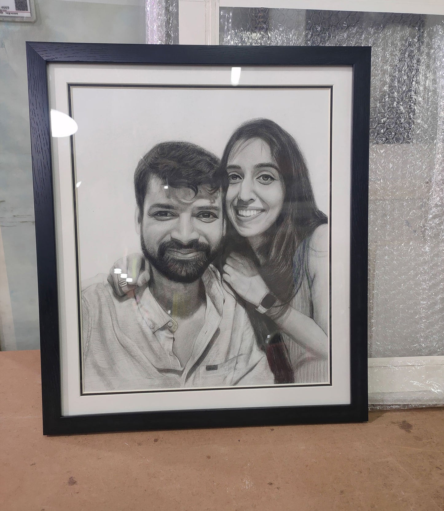 Custom Couple Pencil Sketch from Photo!