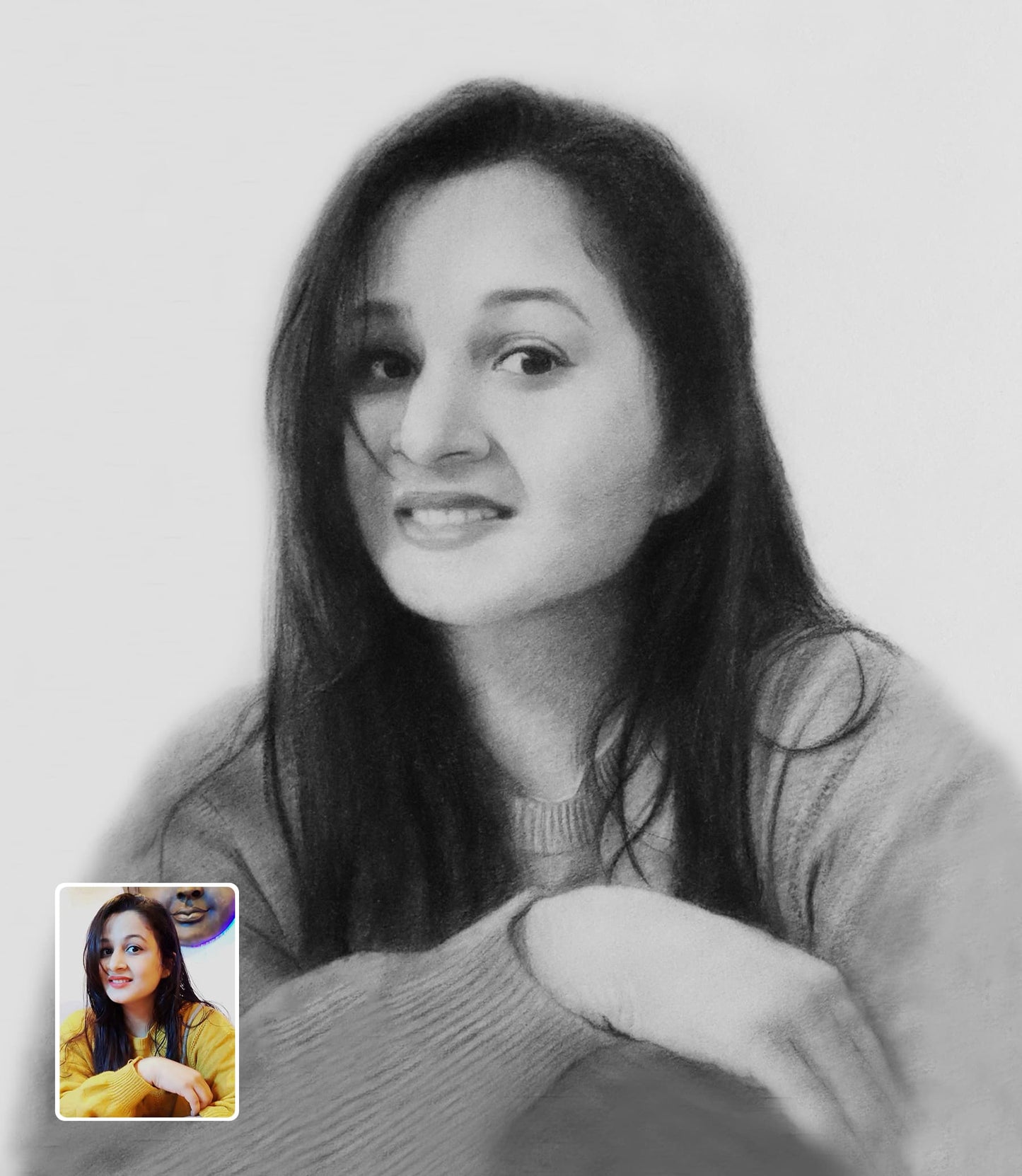 Custom Photo Drawing Gift - A Special Birthday Gift for Her | Order Online