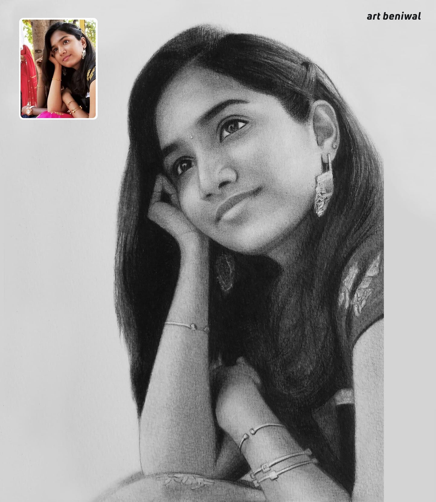 Handmade Sketch Order Online - A Pencil Portrait from Photo