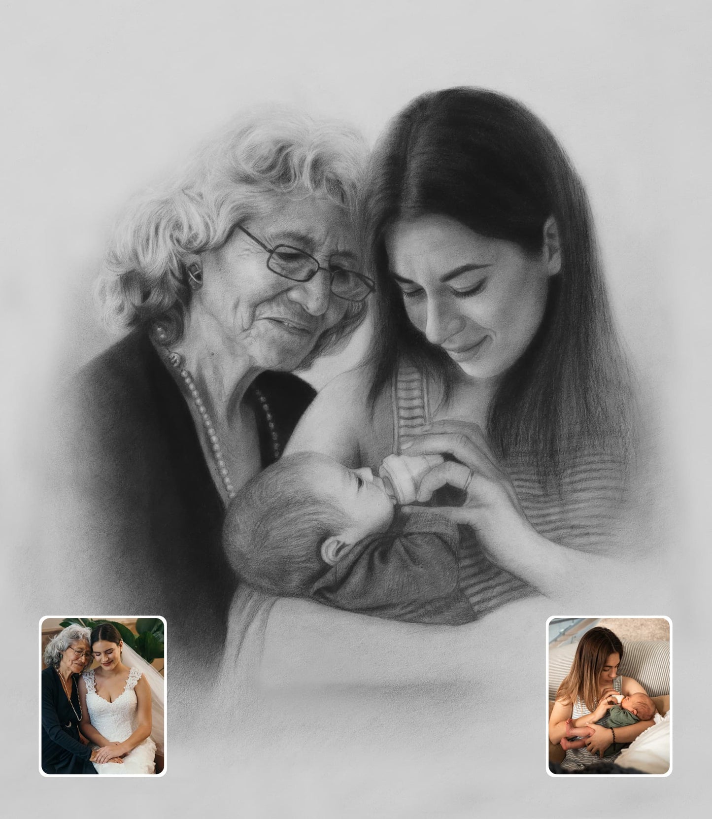 Custom Photo Drawing Gift - A Special Birthday Gift for Her | Order Online