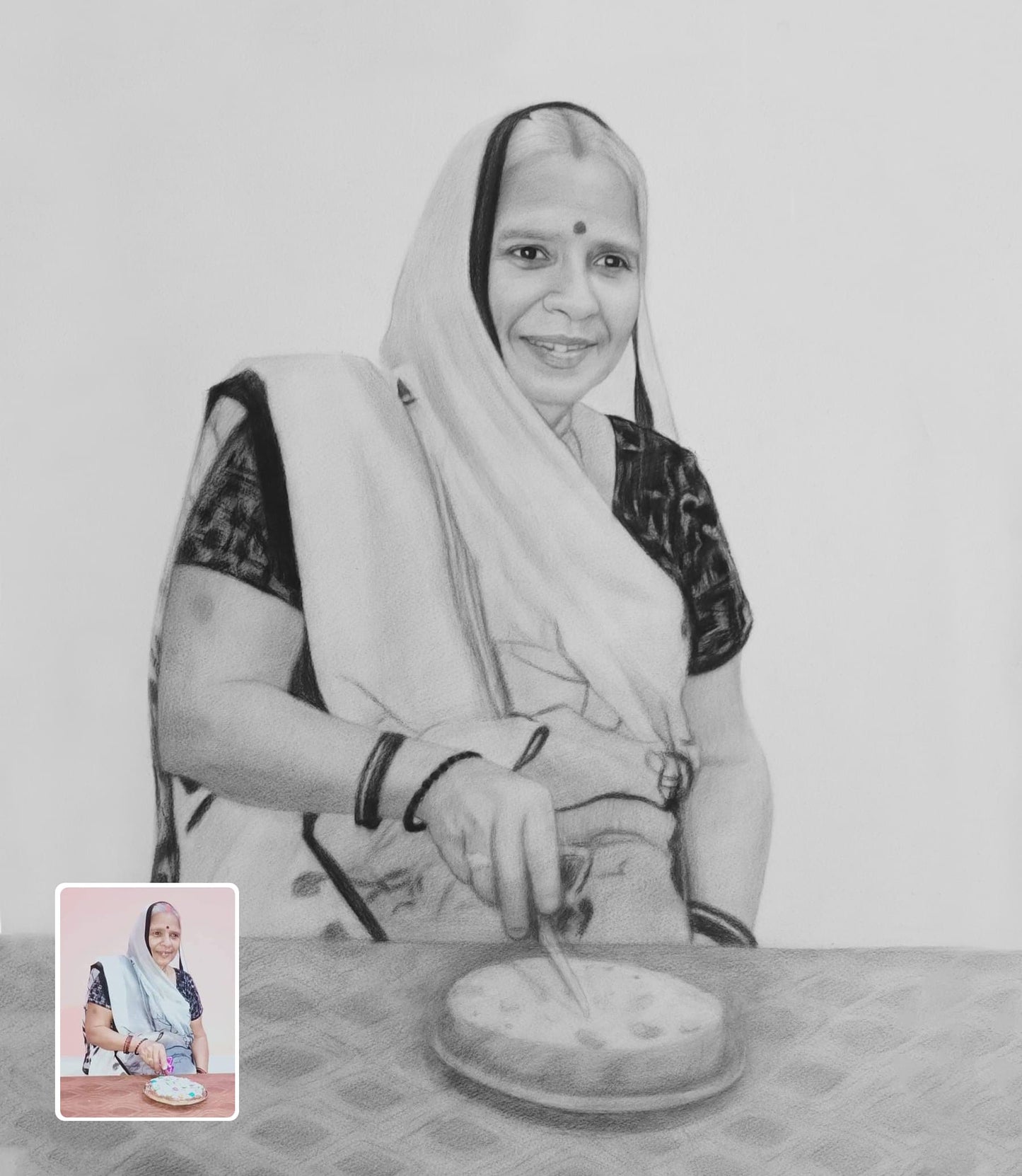 Custom Photo Drawing Gift - A Special Birthday Gift for Her | Order Online