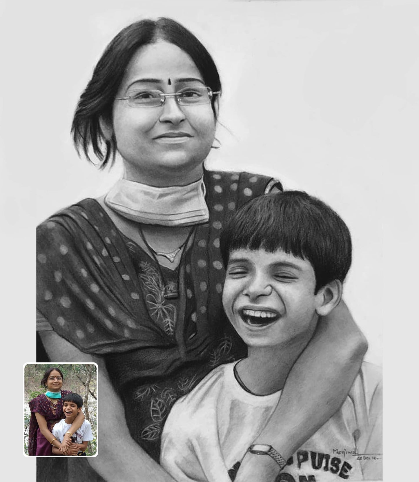 Custom Photo Drawing Gift - A Special Birthday Gift for Her | Order Online