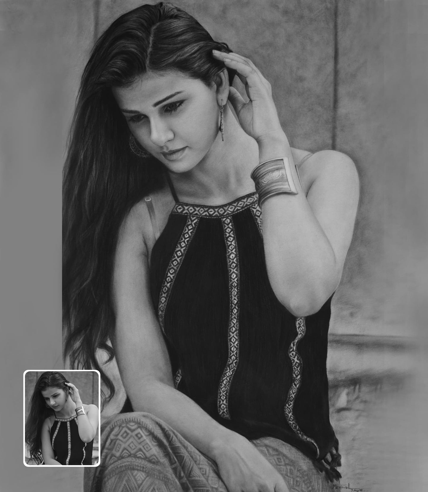 Custom Photo Drawing Gift - A Special Birthday Gift for Her | Order Online