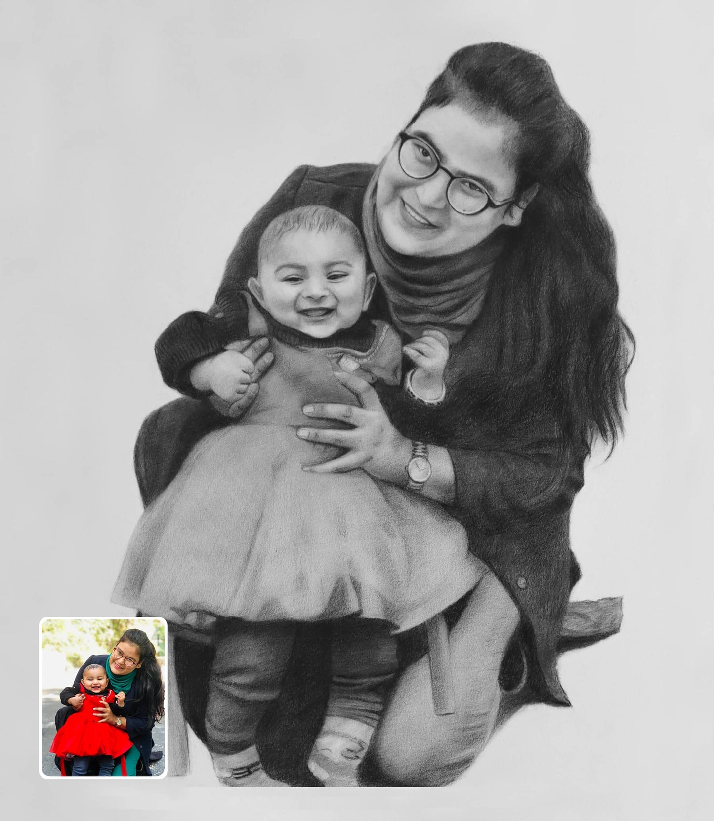 Custom Photo Drawing Gift - A Special Birthday Gift for Her | Order Online