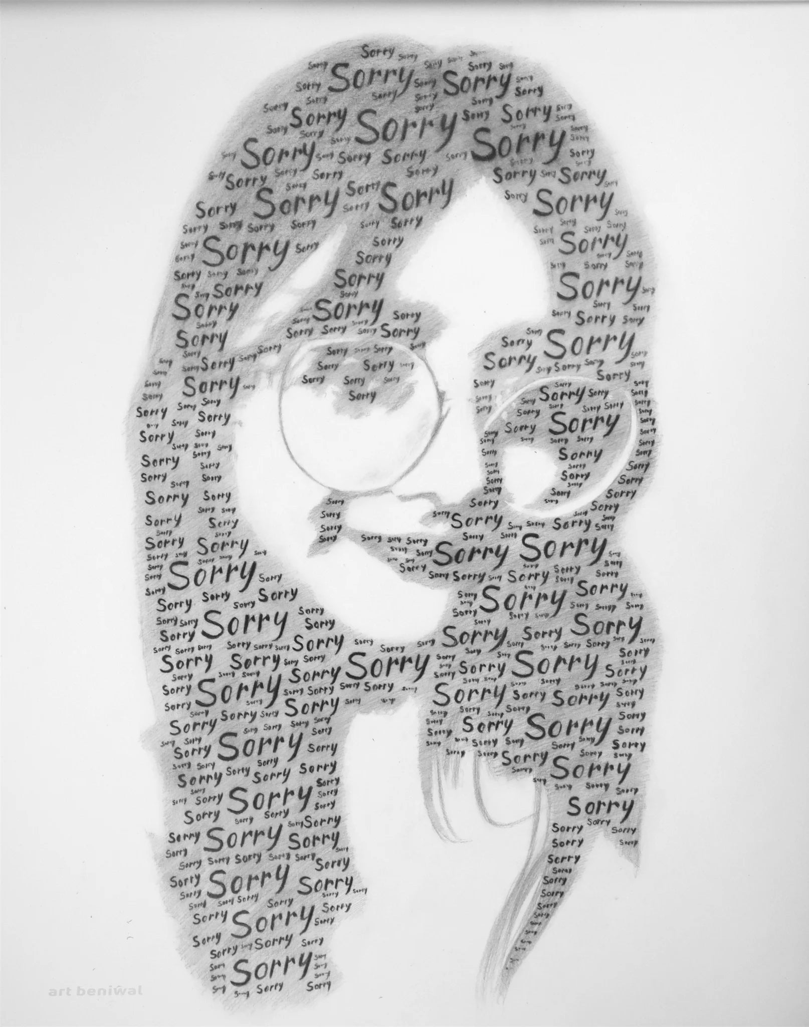 D100 Woman Pencil Portrait