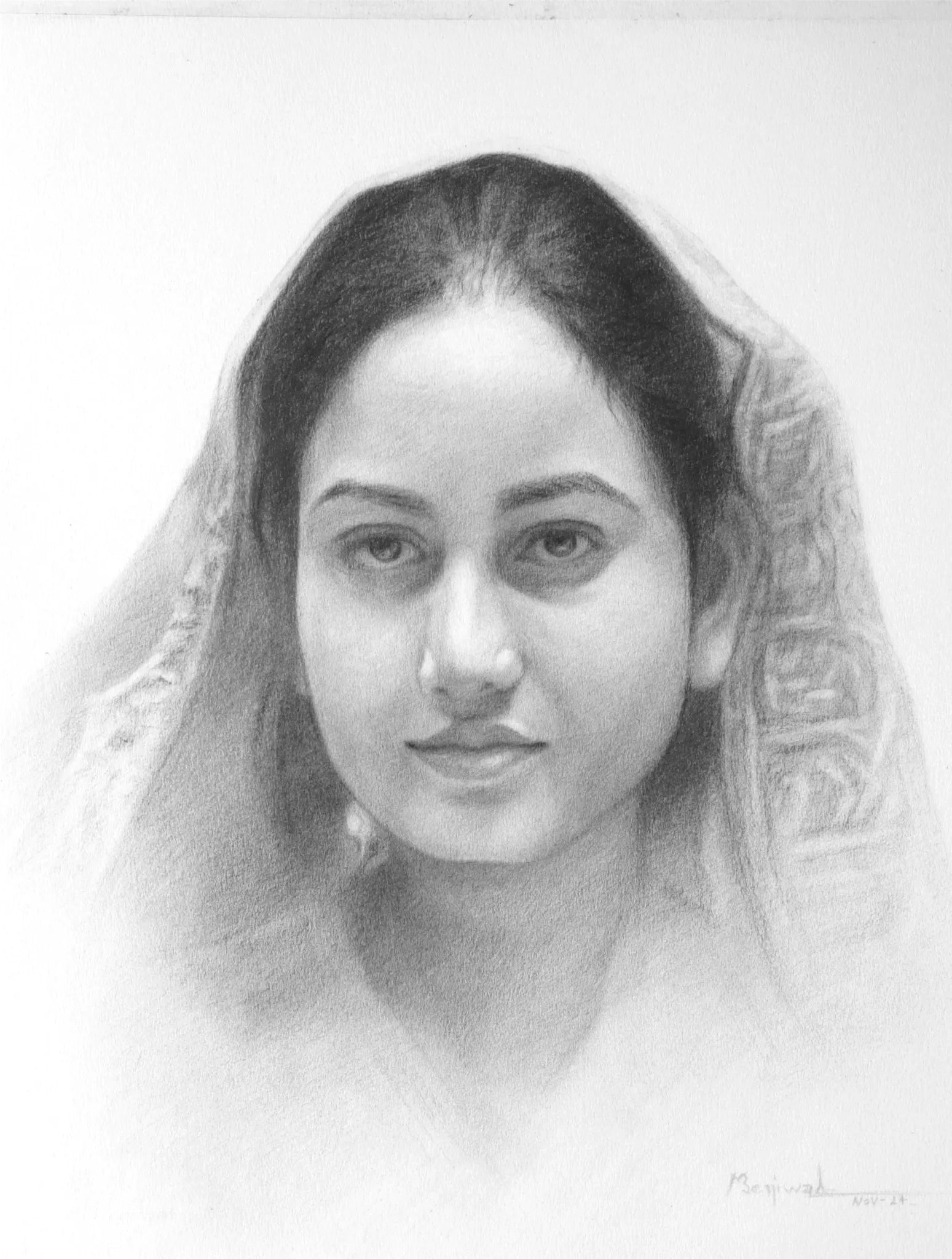 D103 Woman Pencil Portrait