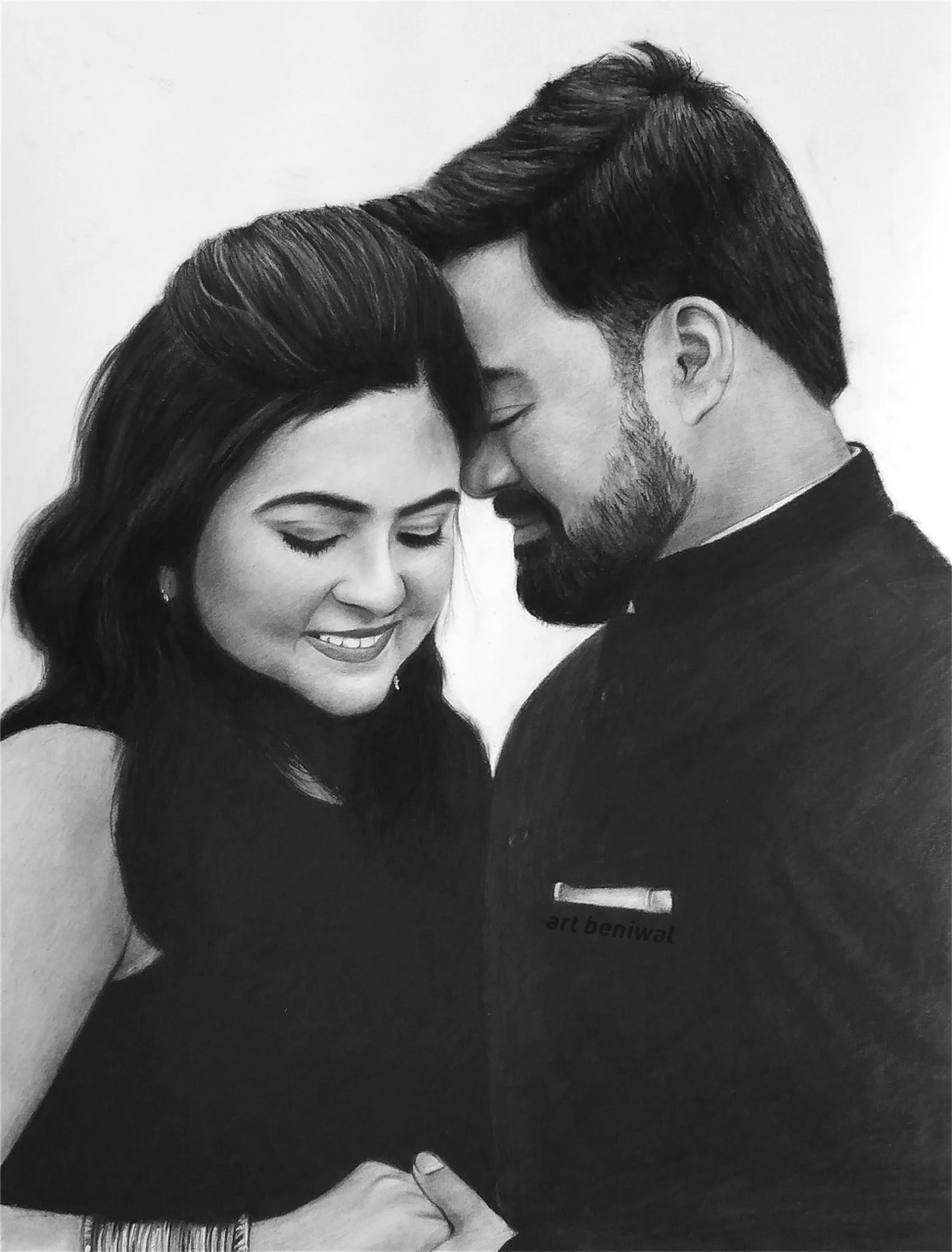 D10 Couple Pencil Portrait