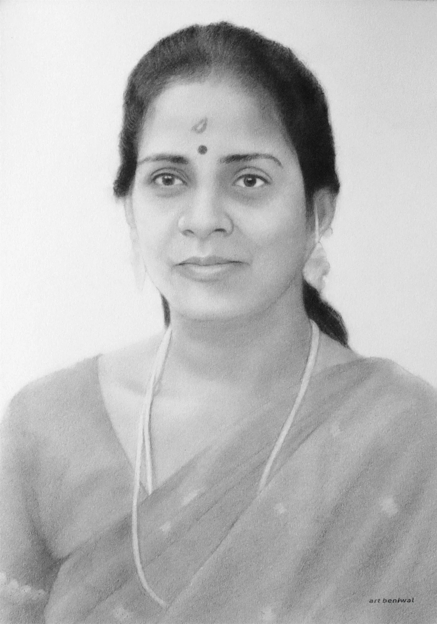 D1120 B Woman Pencil Portrait