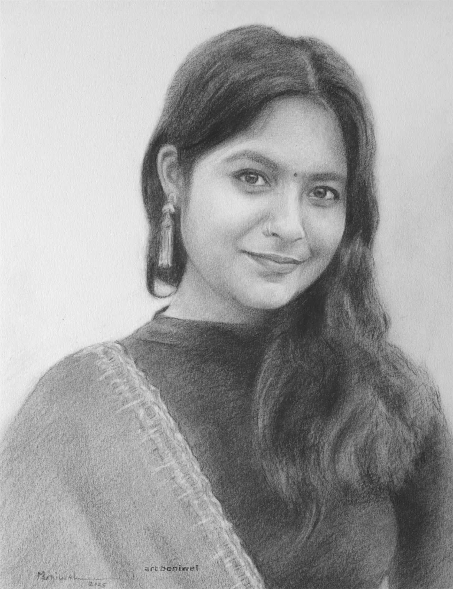 D112 Woman Pencil Portrait
