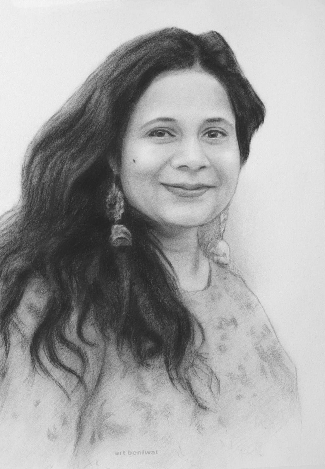 D119 Woman Pencil Portrait
