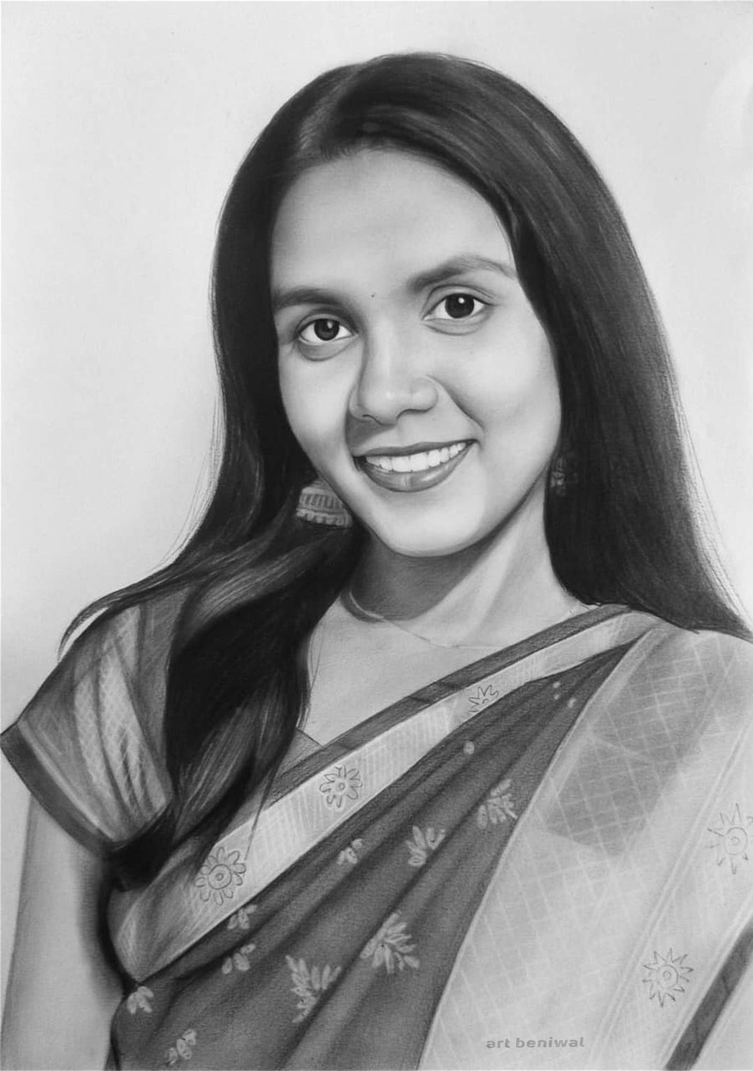 D124 Woman Pencil Portrait