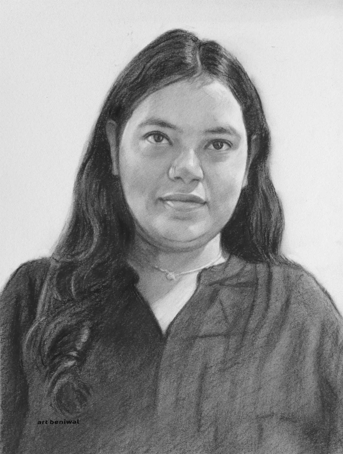 D131 Woman Pencil Portrait