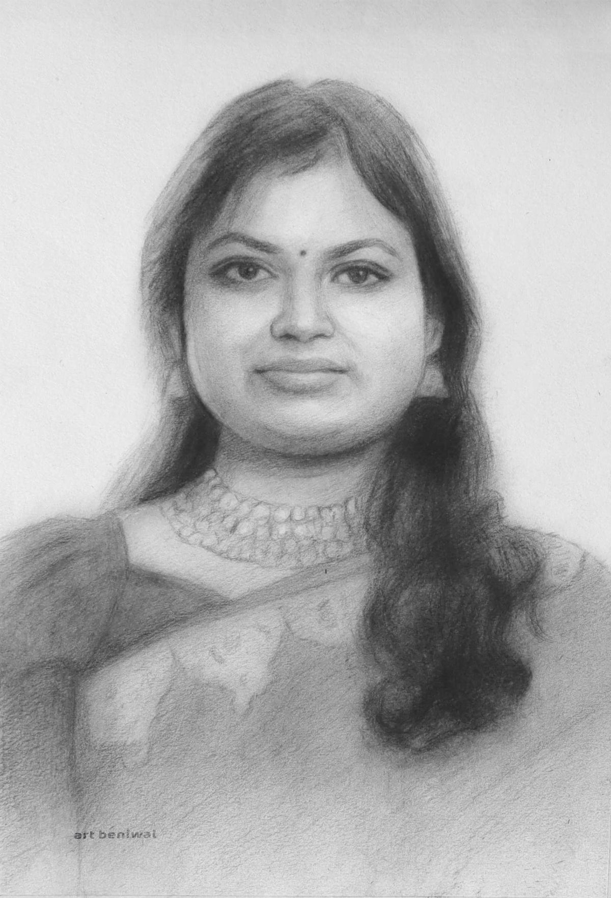 D142 Woman Pencil Portrait