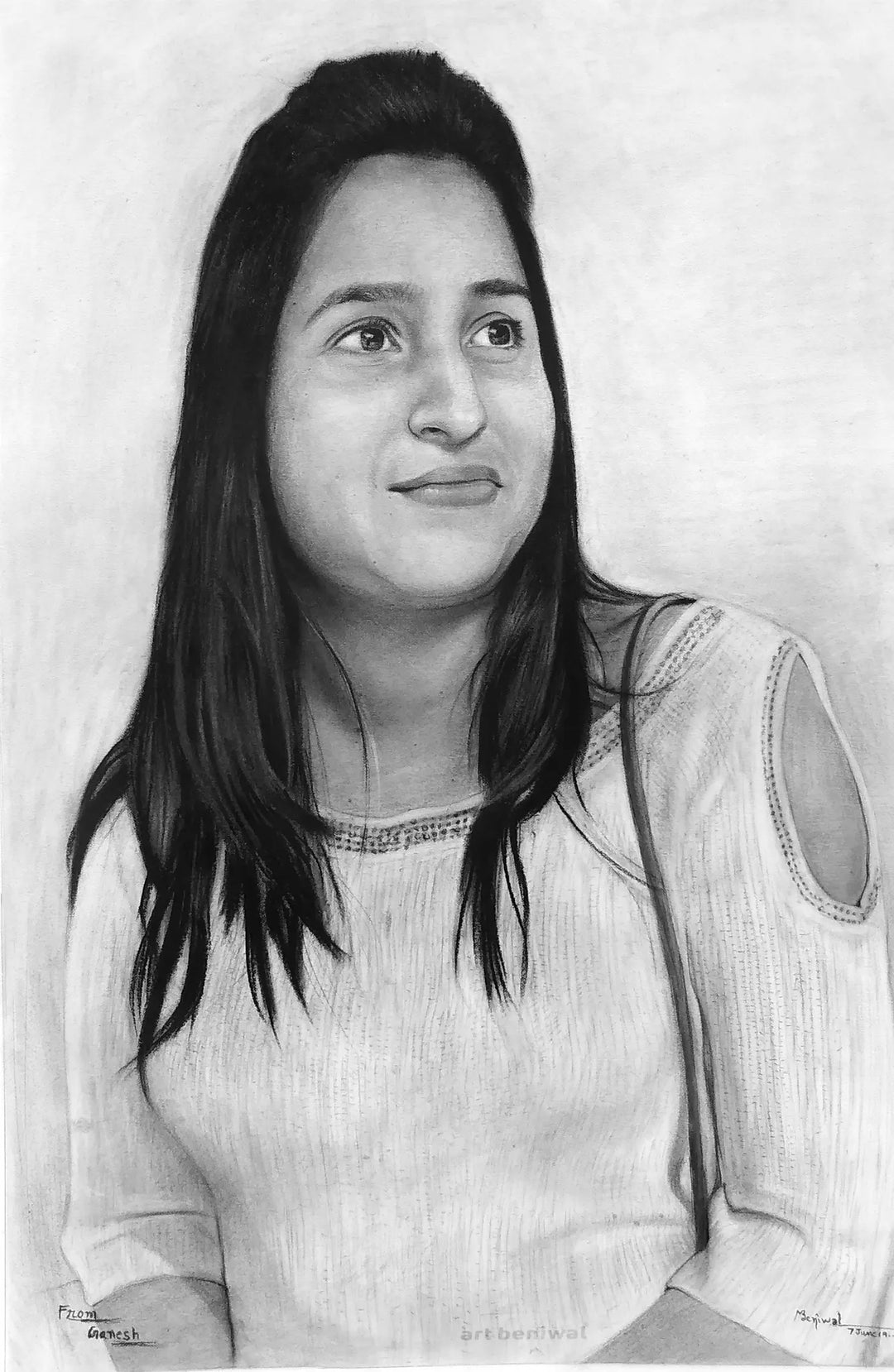 D18 Woman Pencil Portrait