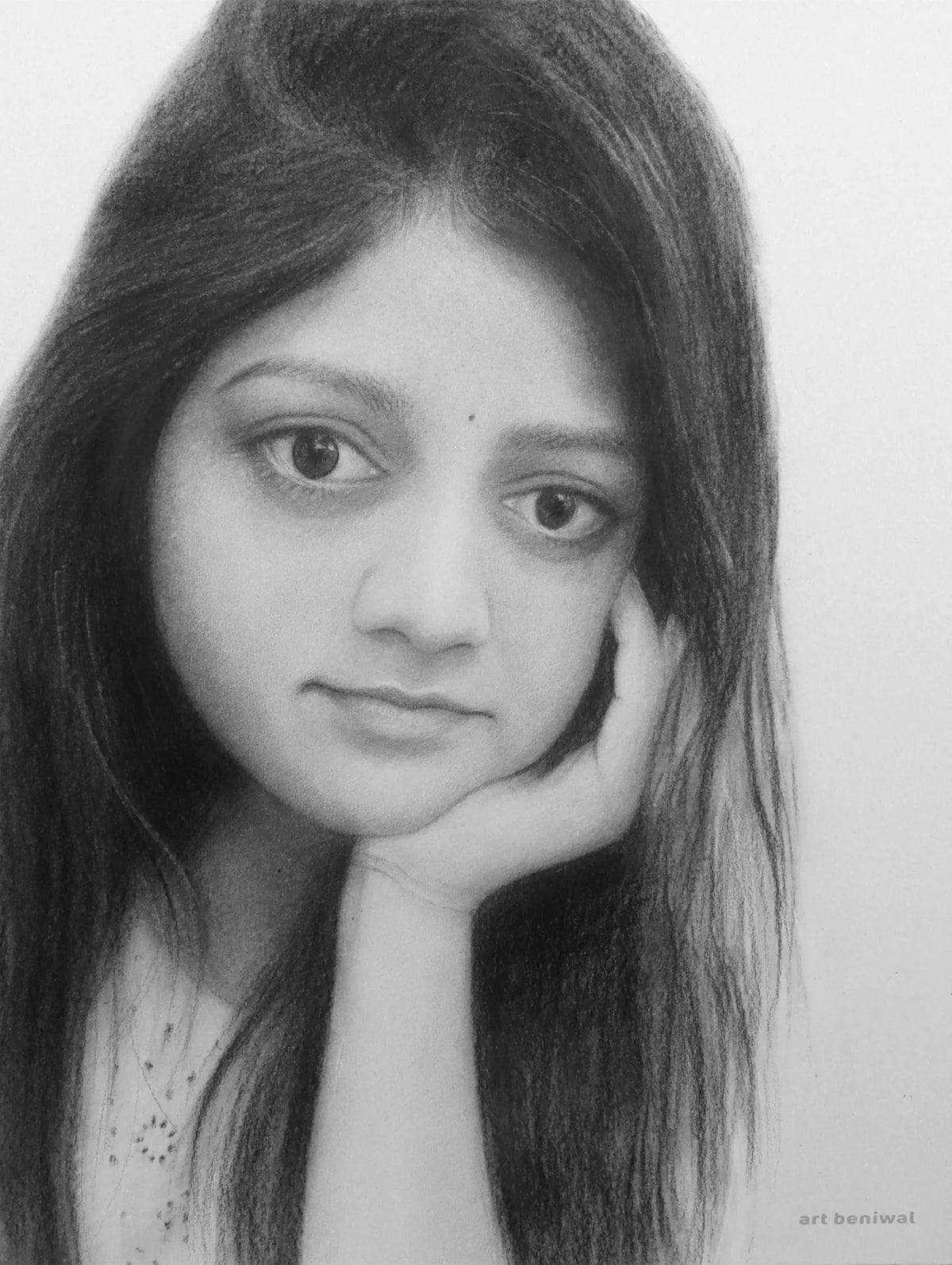 D19 Woman Pencil Portrait