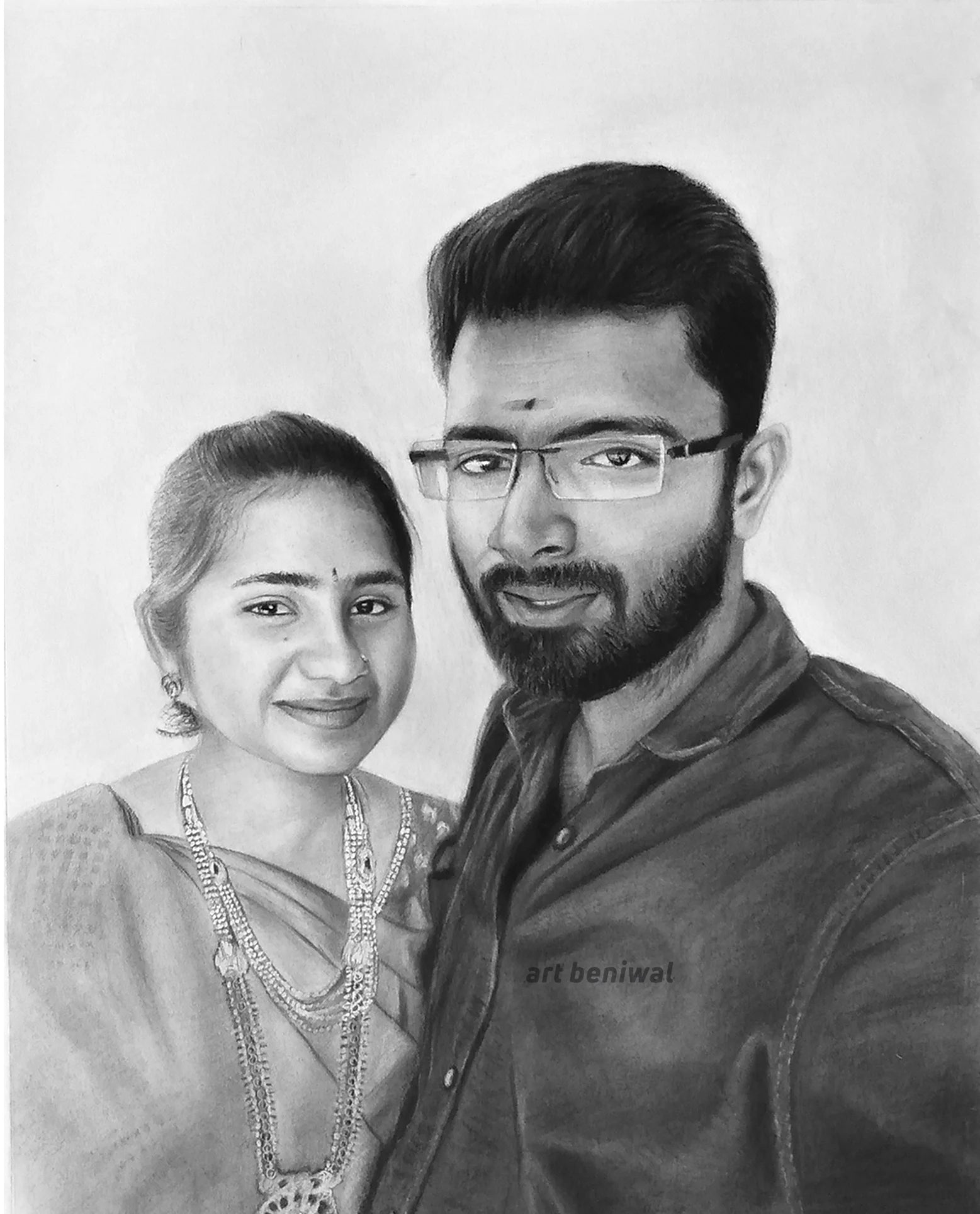 D23 Couple Pencil Portrait