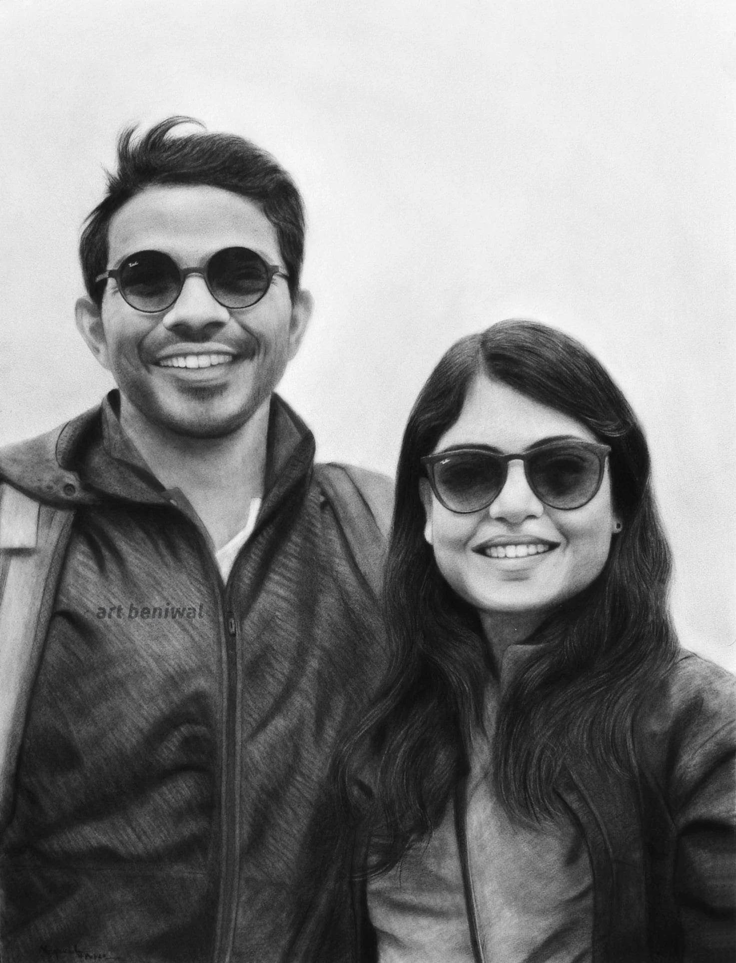 D45 Couple Pencil Portrait