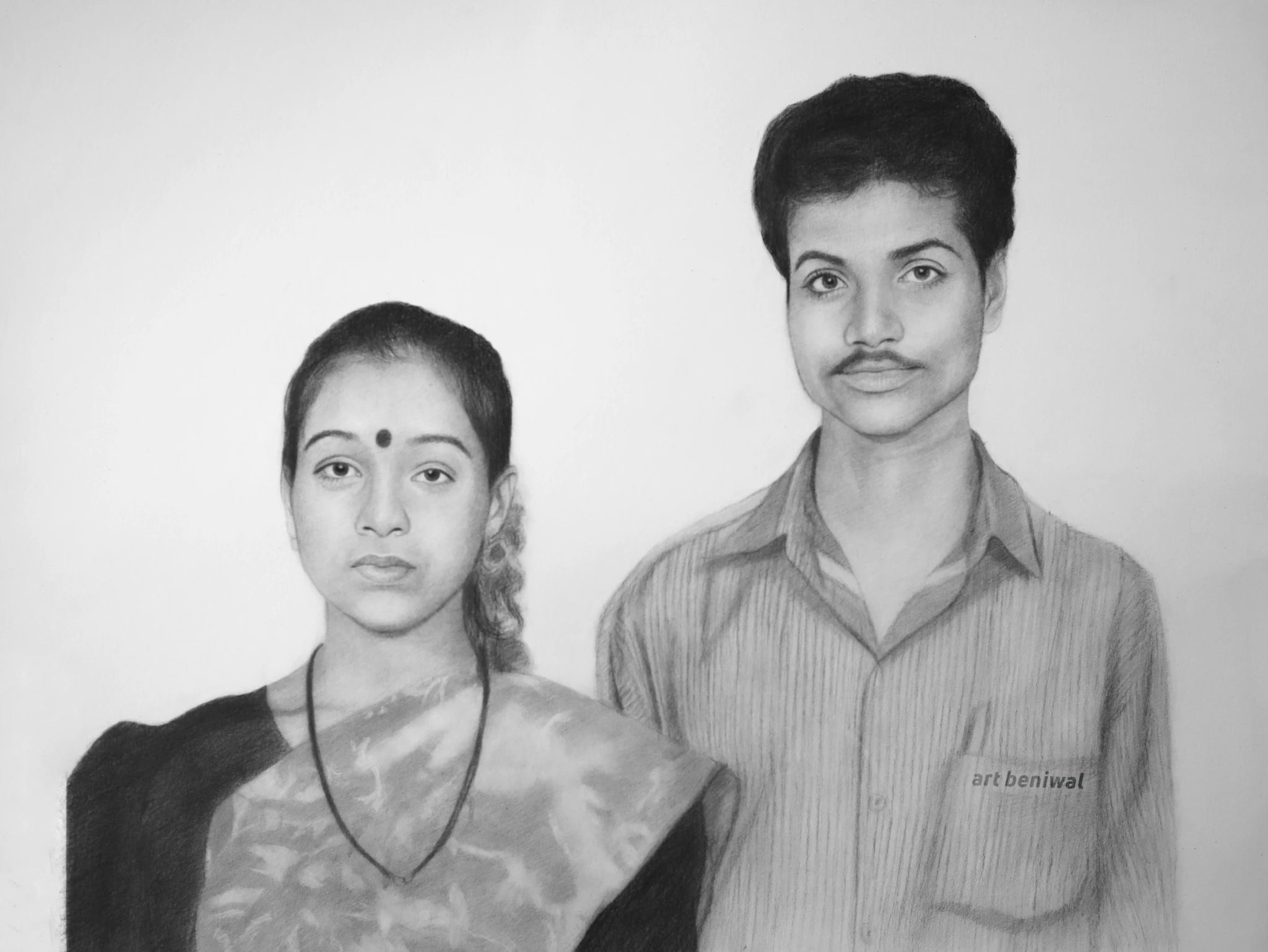 D48 Couple Pencil Portrait
