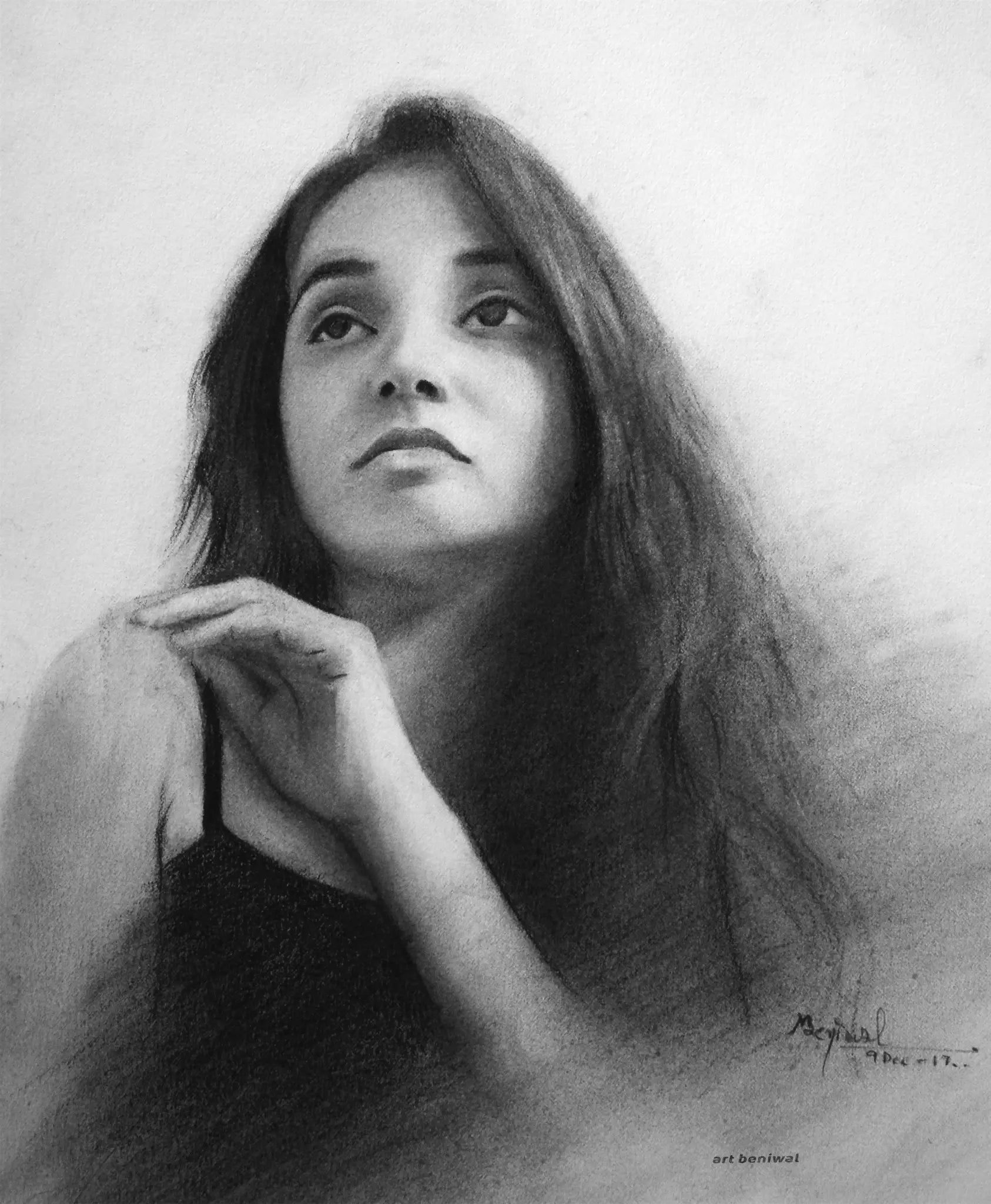 D63 Woman Pencil Portrait
