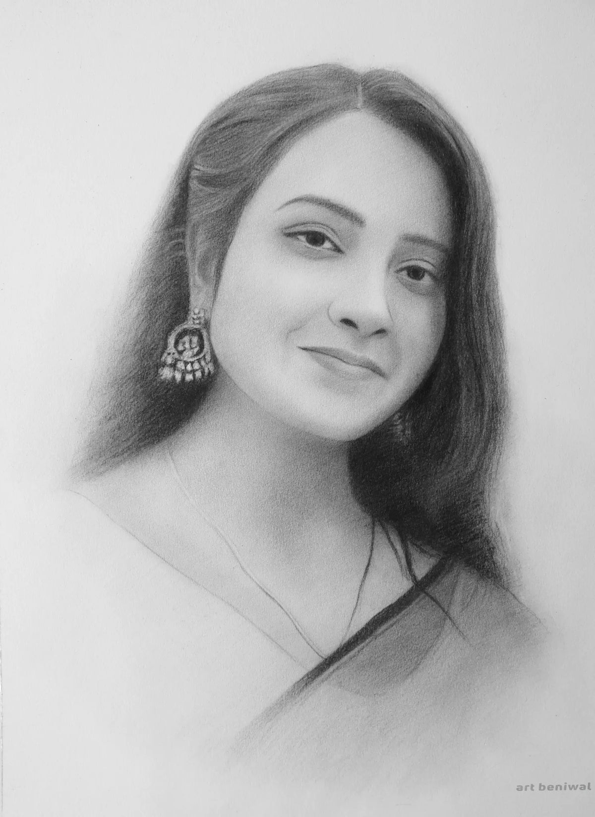 D82 Woman Pencil Portrait