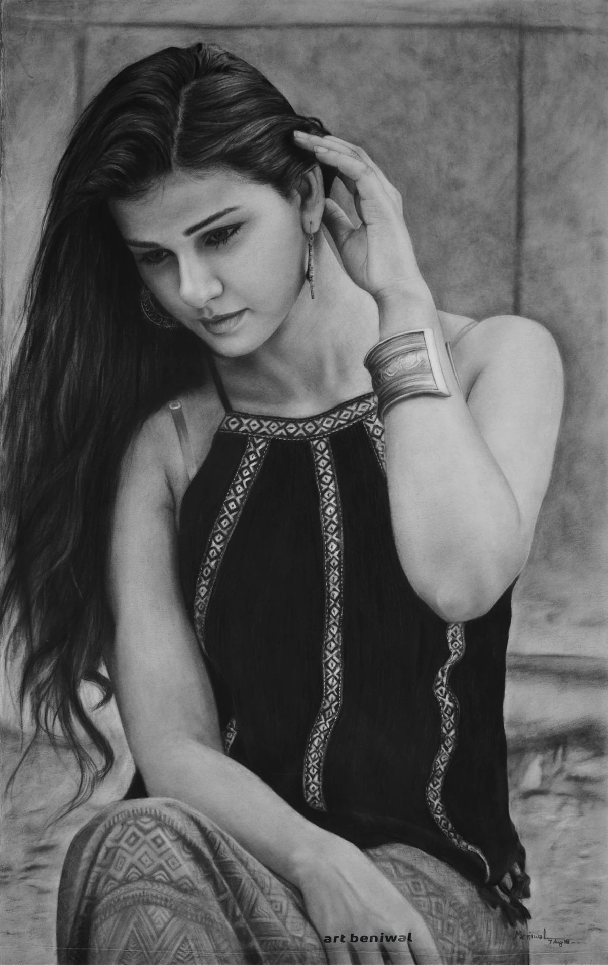 D83 Woman Pencil Portrait