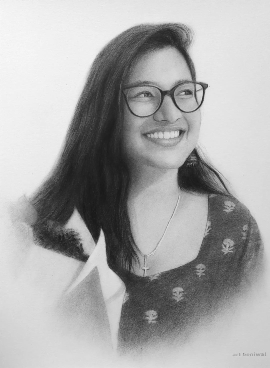 D88 Woman Pencil Portrait