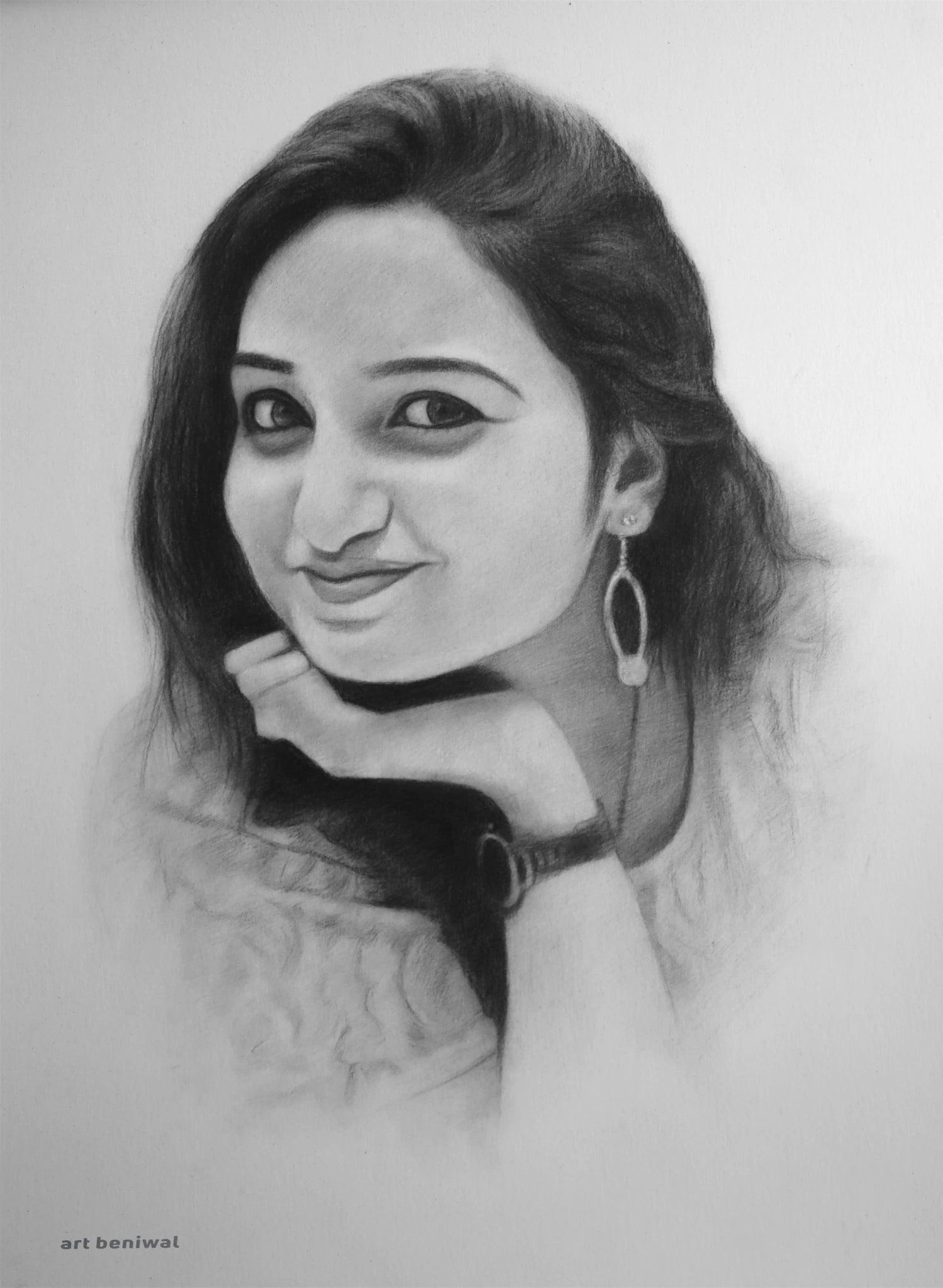 D92 Woman Pencil Portrait
