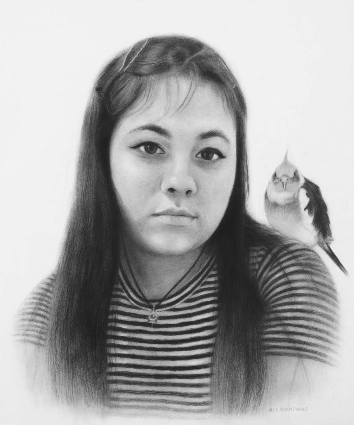 D96 Woman Pencil Portrait