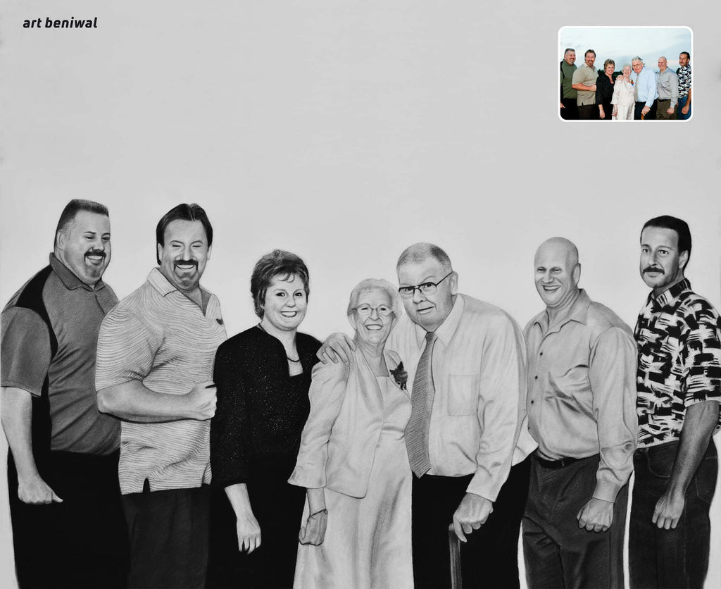 Family & Friends Pencil Portrait