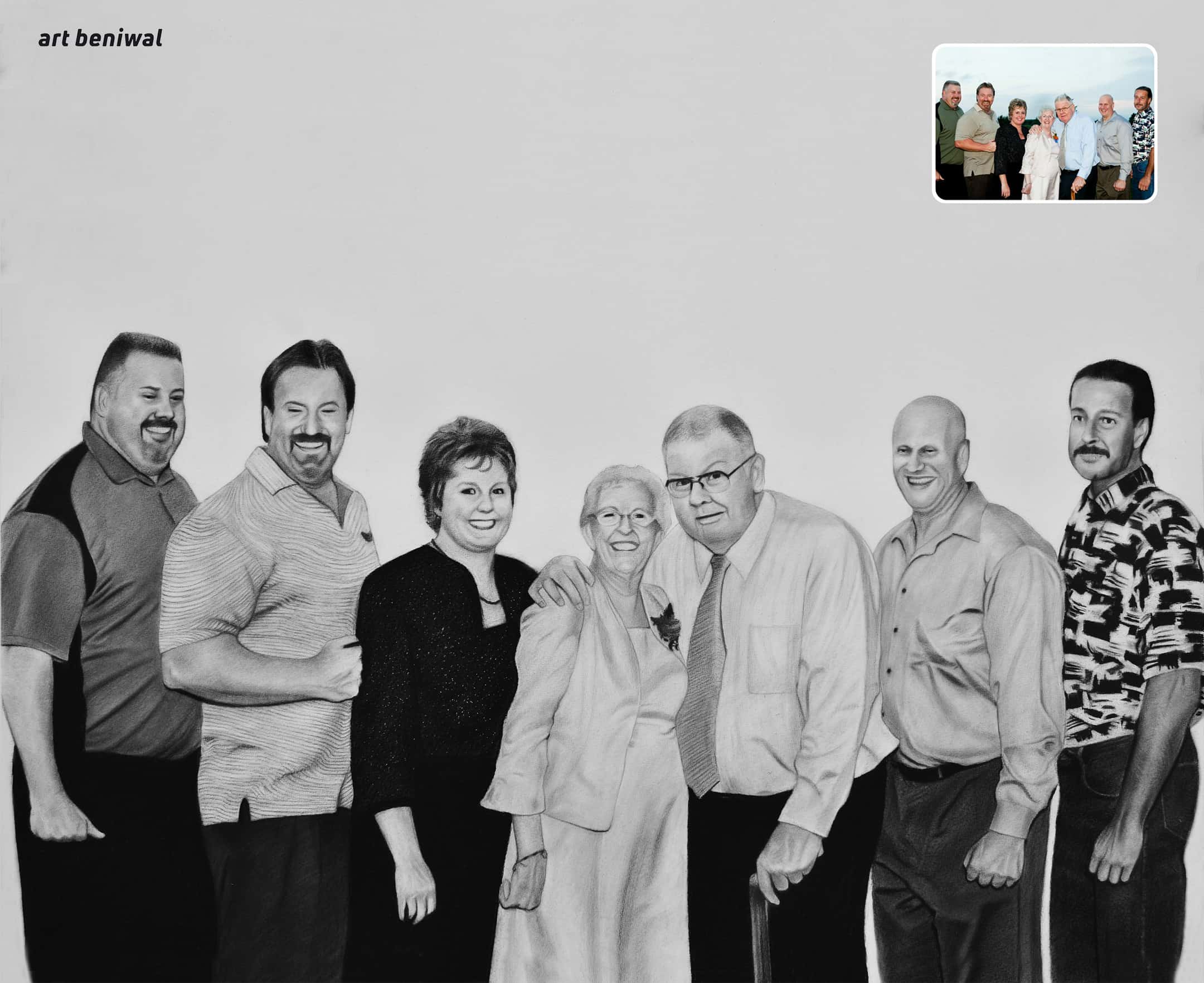 Family & Friends Pencil Portrait