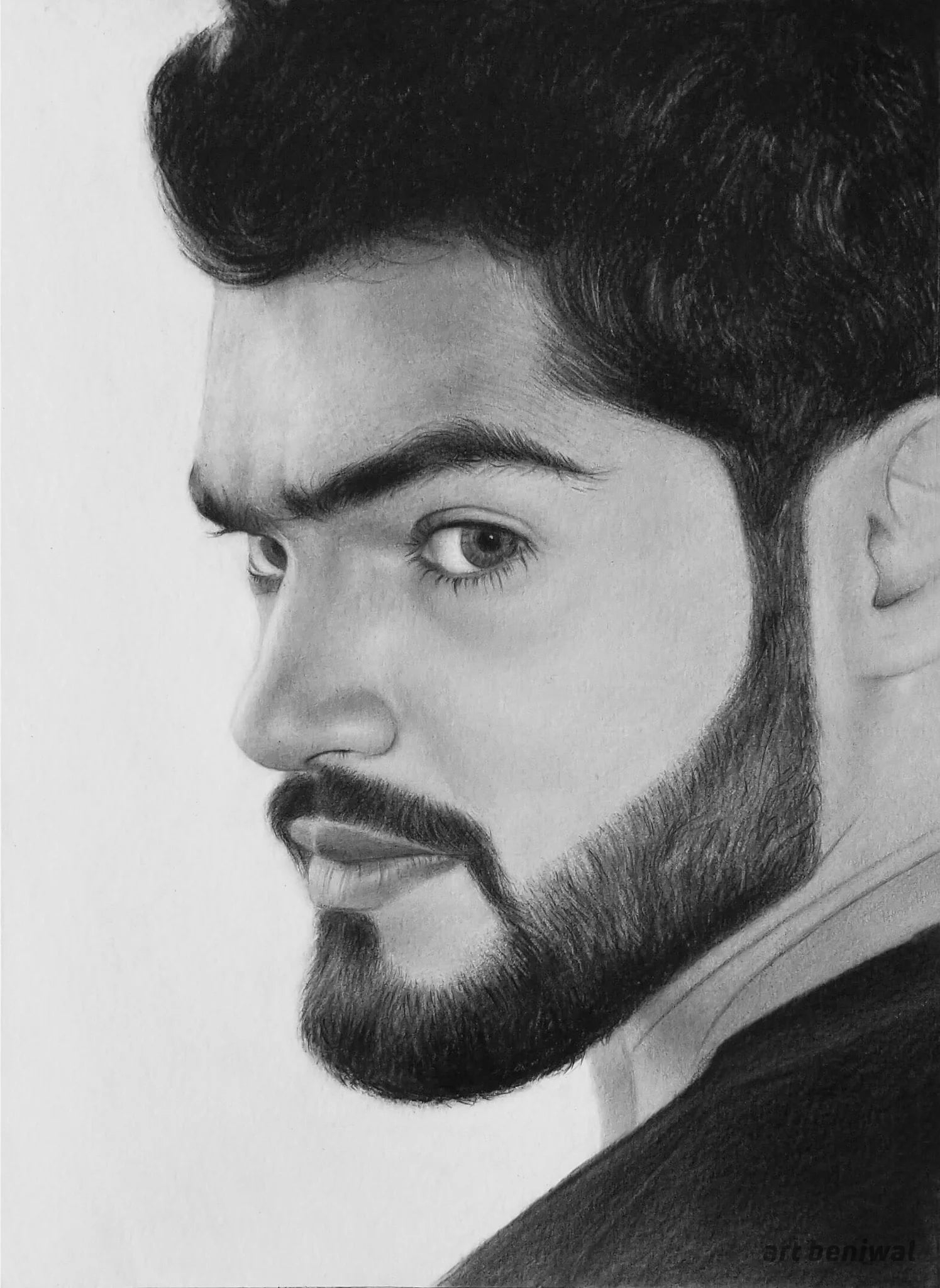 W1016 Man Pencil Portrait
