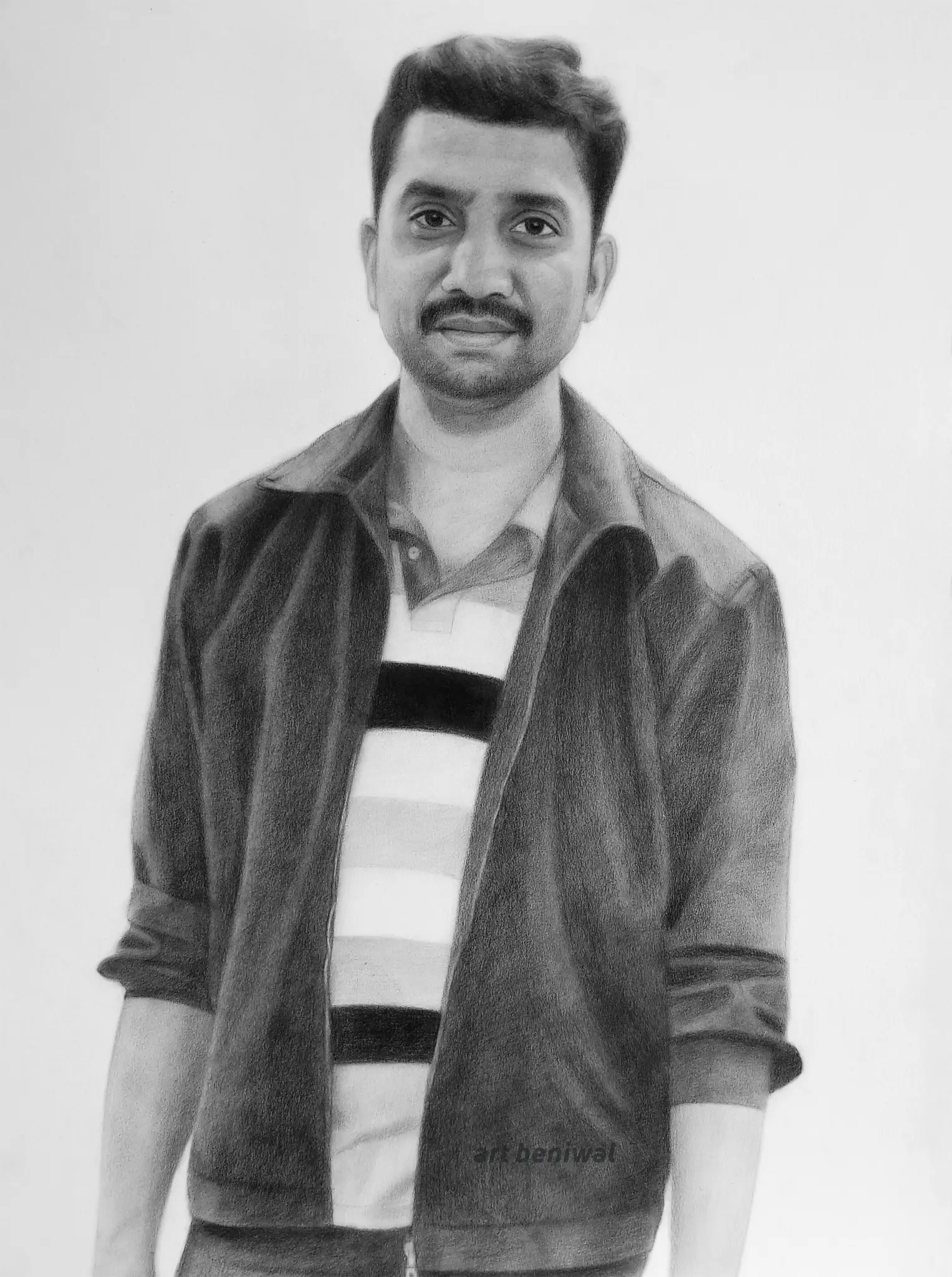 W1033 Man Pencil Portrait