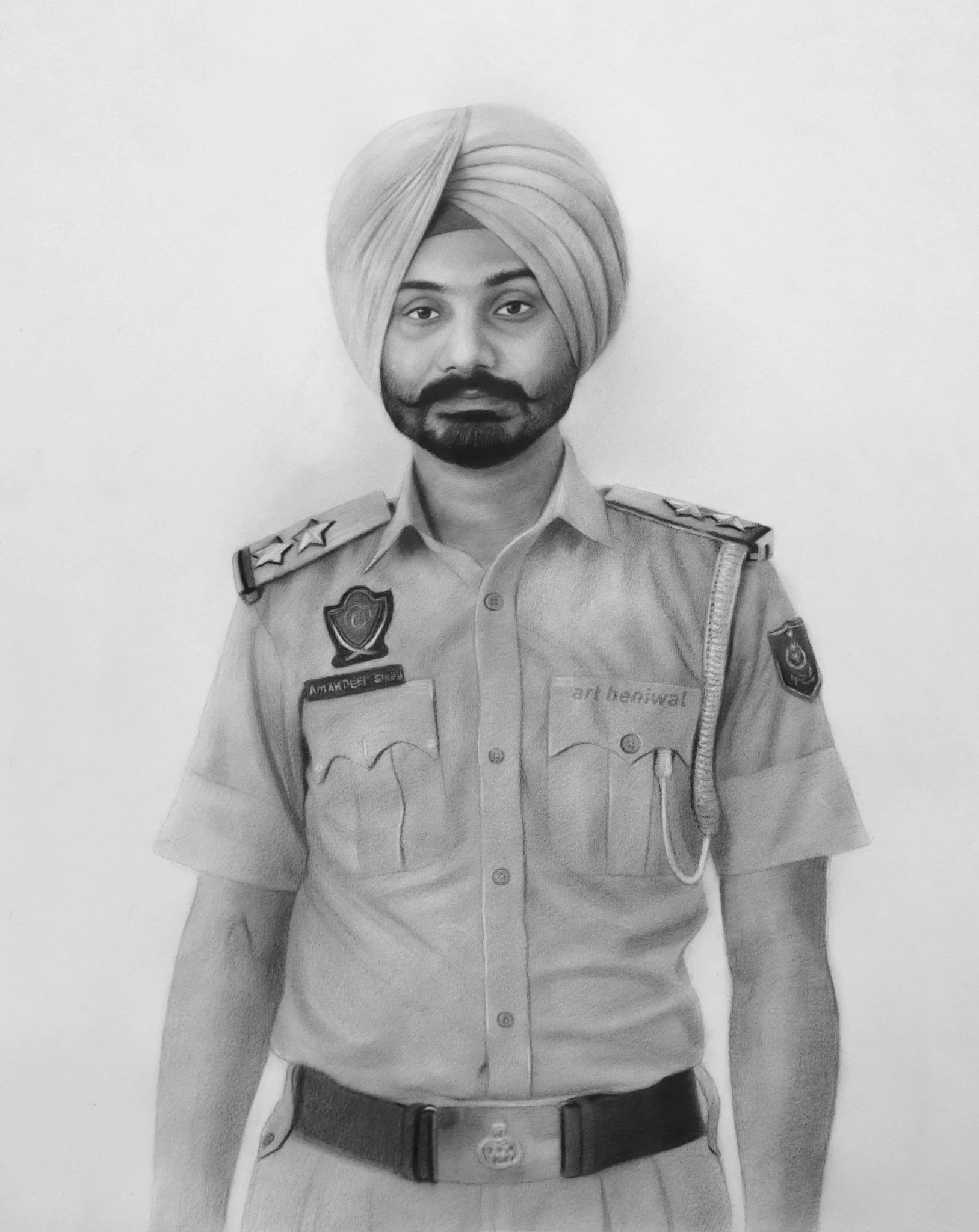 W1056 Man Pencil Portrait