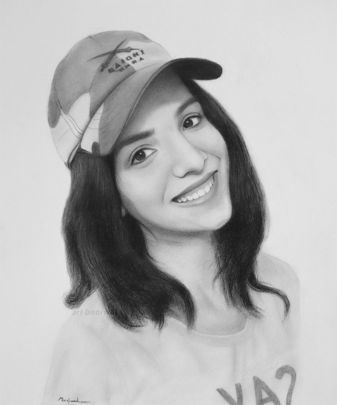 W1058 Woman Pencil Portrait