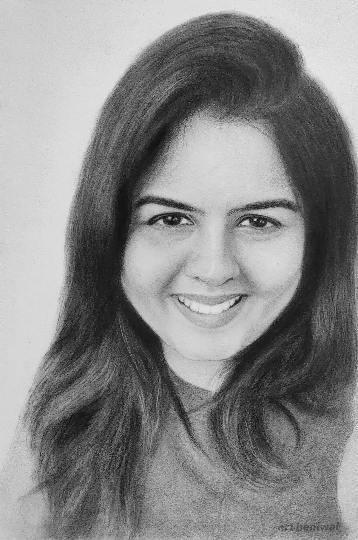 W1065 Woman Pencil Portrait 