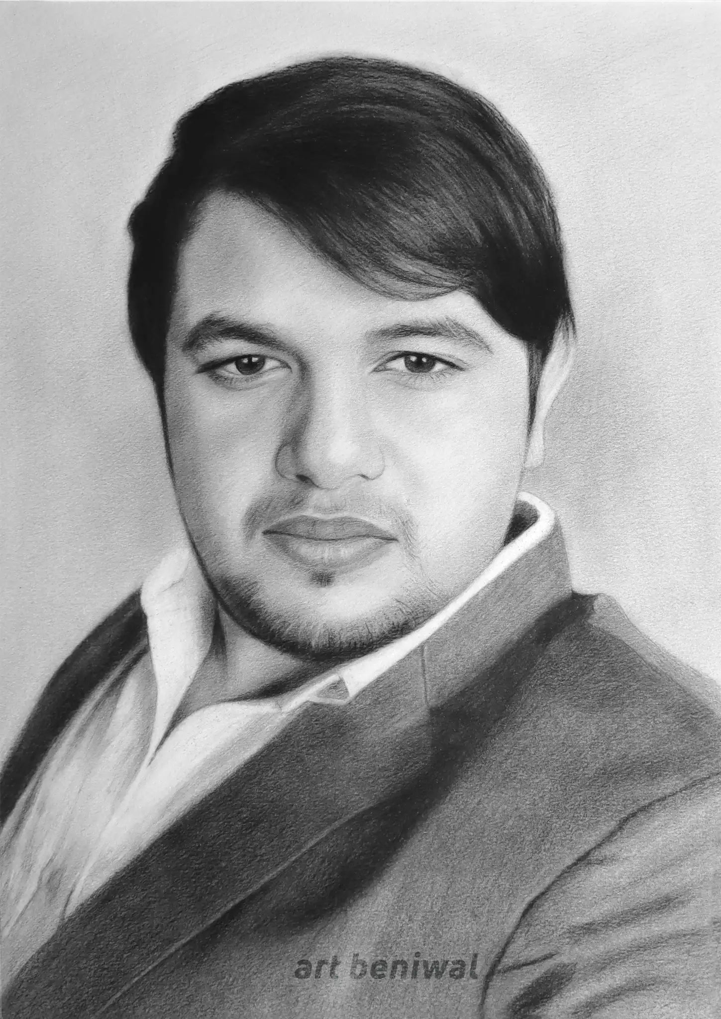 W1068 Man Pencil Portrait