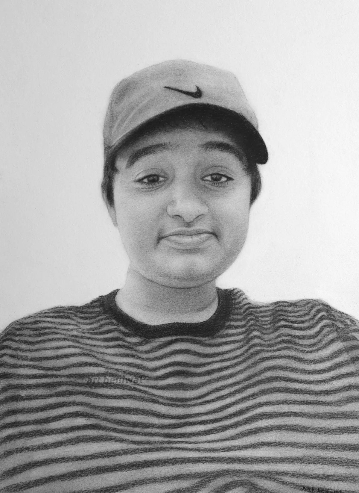W1074 Woman Pencil Portrait 
