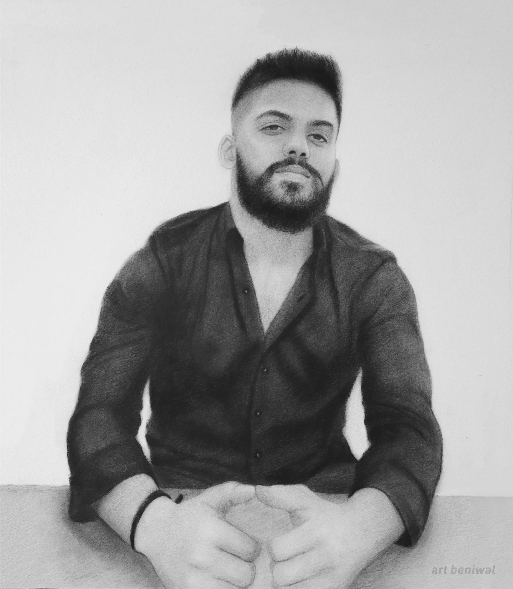 W1085 Man Pencil Portrait