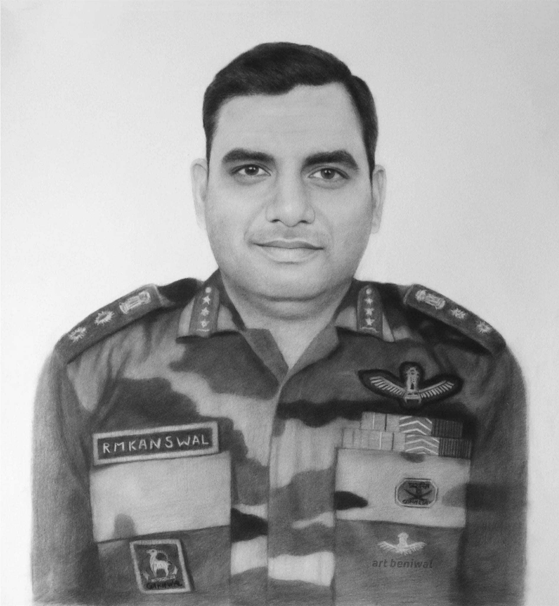 W1093 Man Pencil Portrait