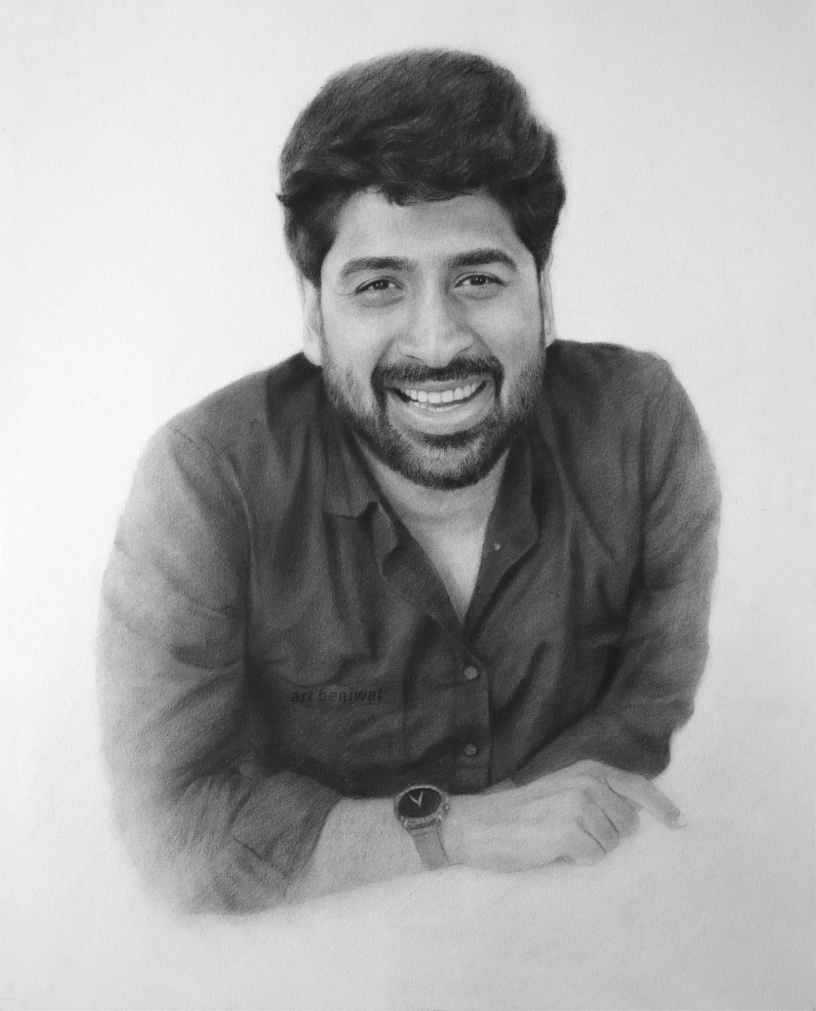 W1098 Man Pencil Portrait