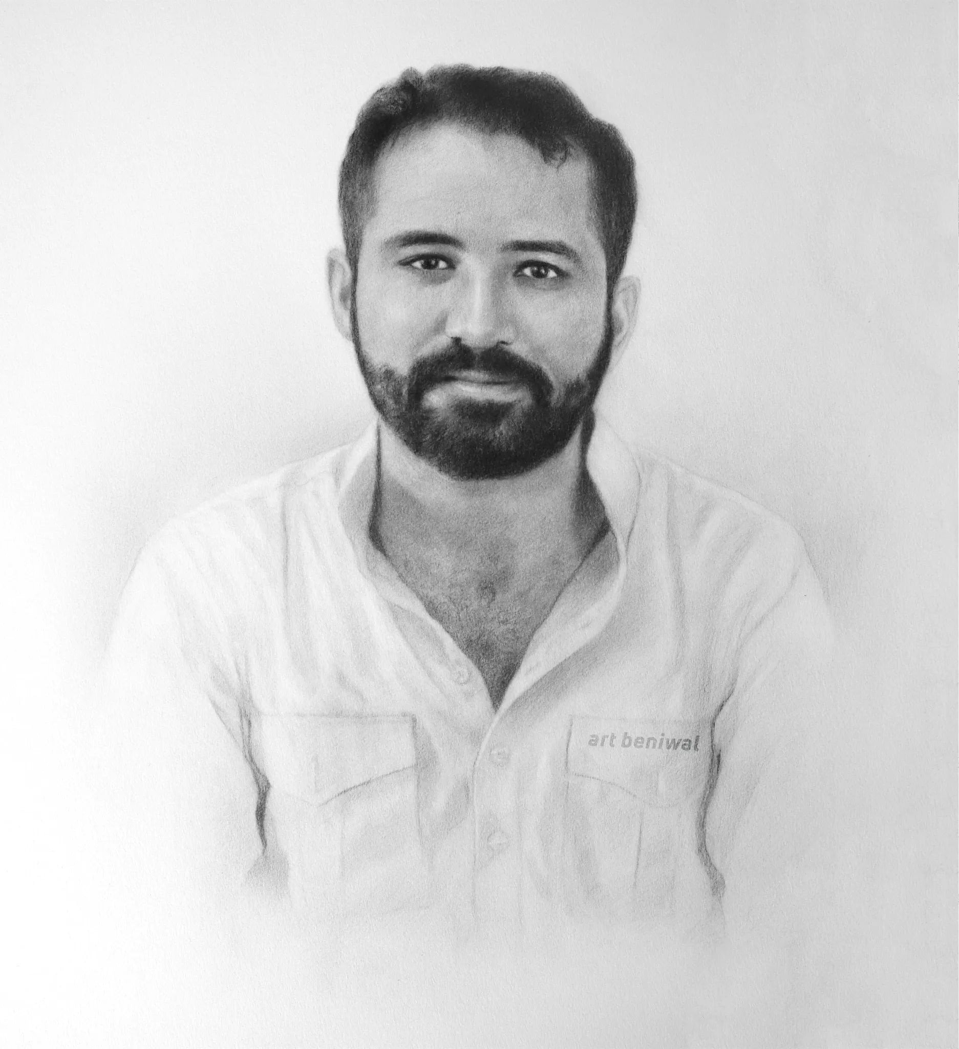 W1099 Man Pencil Portrait