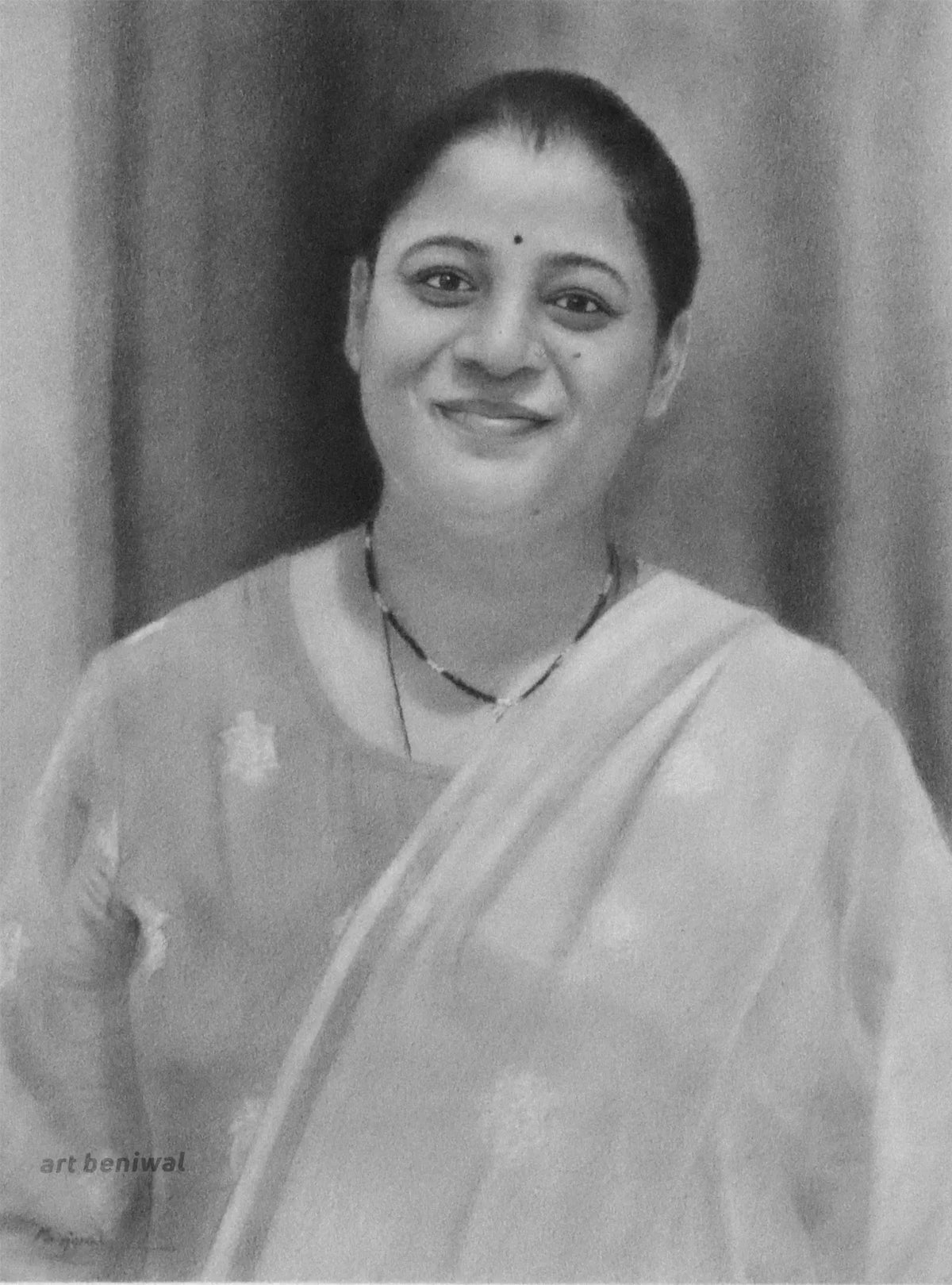 W1104 Woman Pencil Portrait 